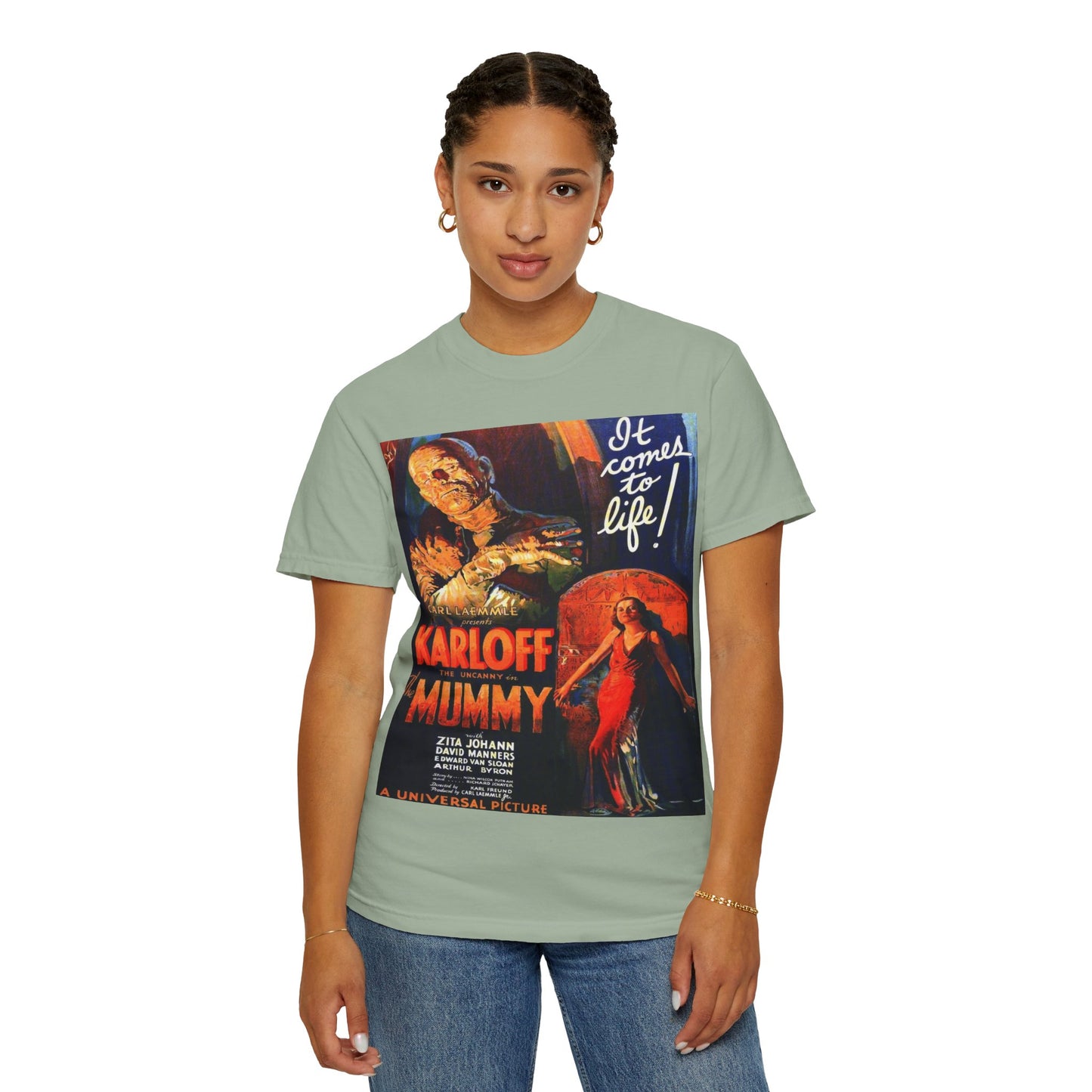 Mummy Movie Poster T‑Shirt — Vintage Karloff Horror Graphic Tee