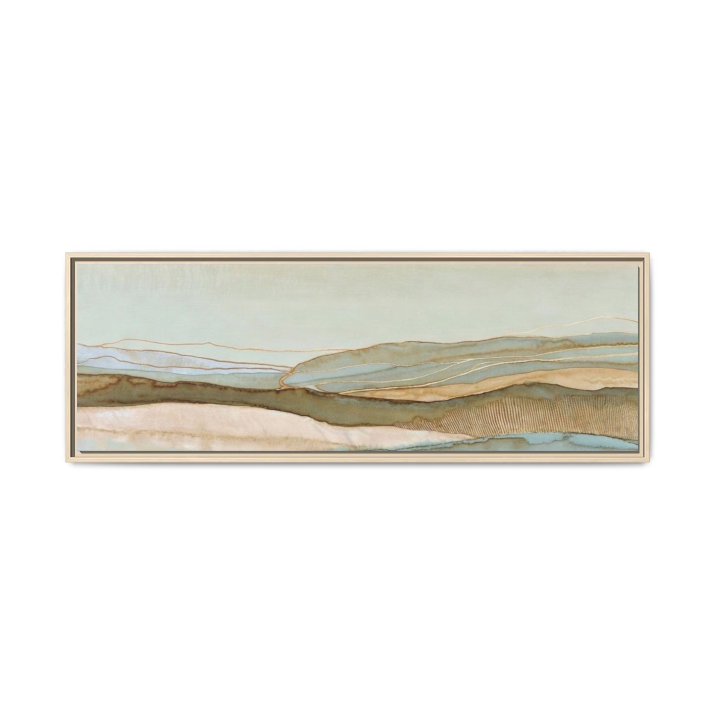 Framed Matte Canvas Coastal Abstract Landscape Wall Art