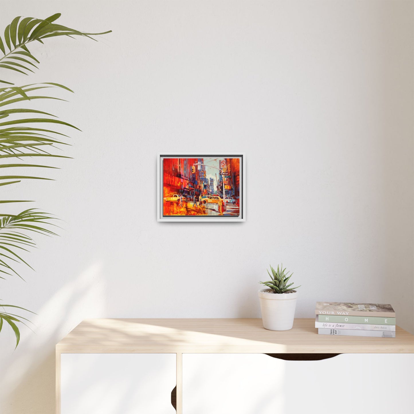 New York 7th AV attributed to Voke Framed Matte Canvas – Art Print