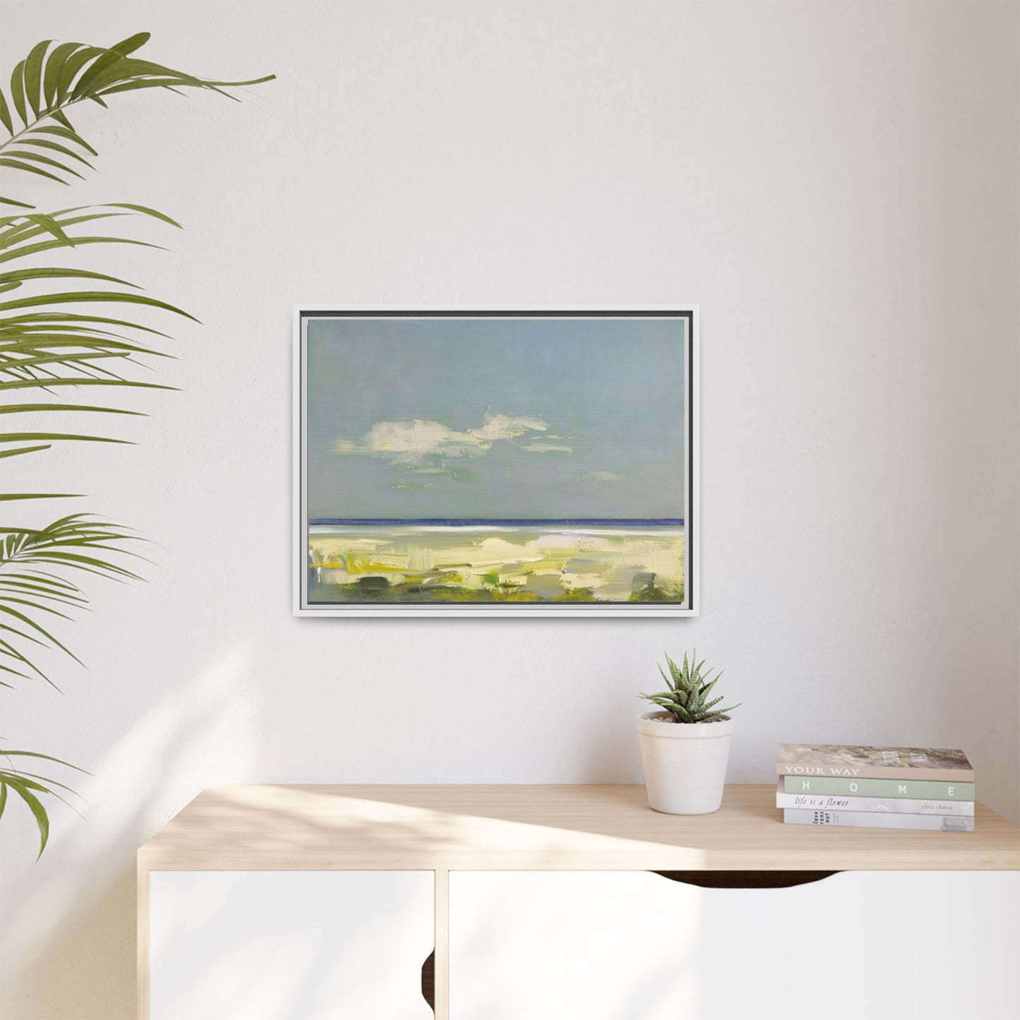 Coastal Calm Matte Canvas Framed Wall Art