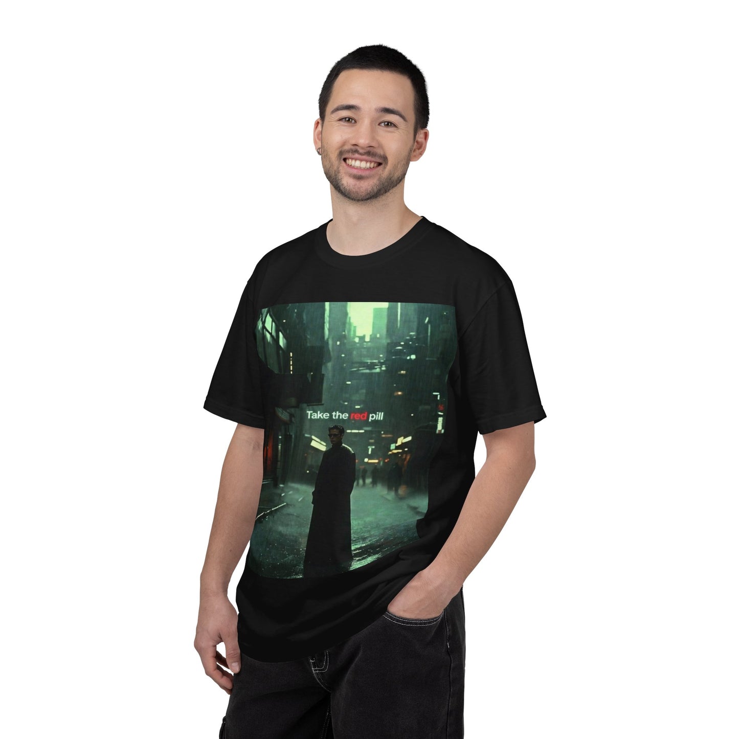 Take the Red Pill T-Shirt — Cyberpunk Noir Graphic Tee