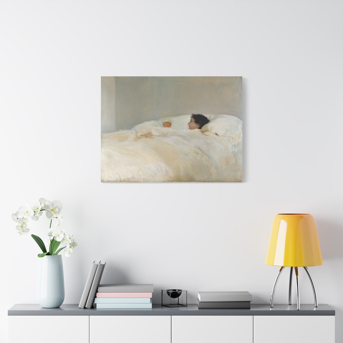 Mother by Joaquin Sorolla y Bastida Art Canvas Print — Serene Nursery Wall Decor