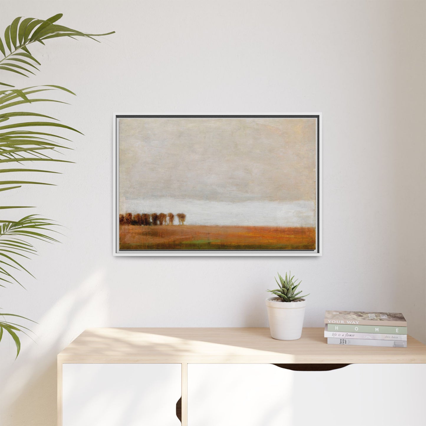 View of Jaegersborg Allé, North of Copenhagen by Vilhelm Hammershøi Framed Matte Canvas Wall Art Print