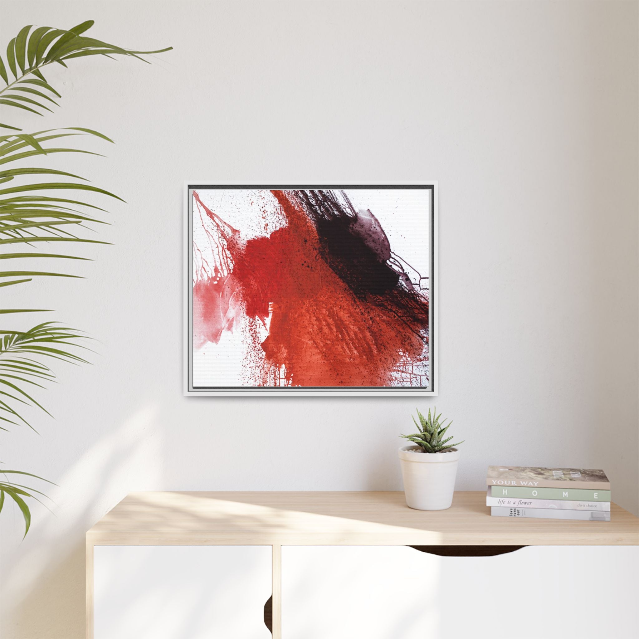 Flame by Natalija Miladinovic Matte Canvas Framed Wall Art