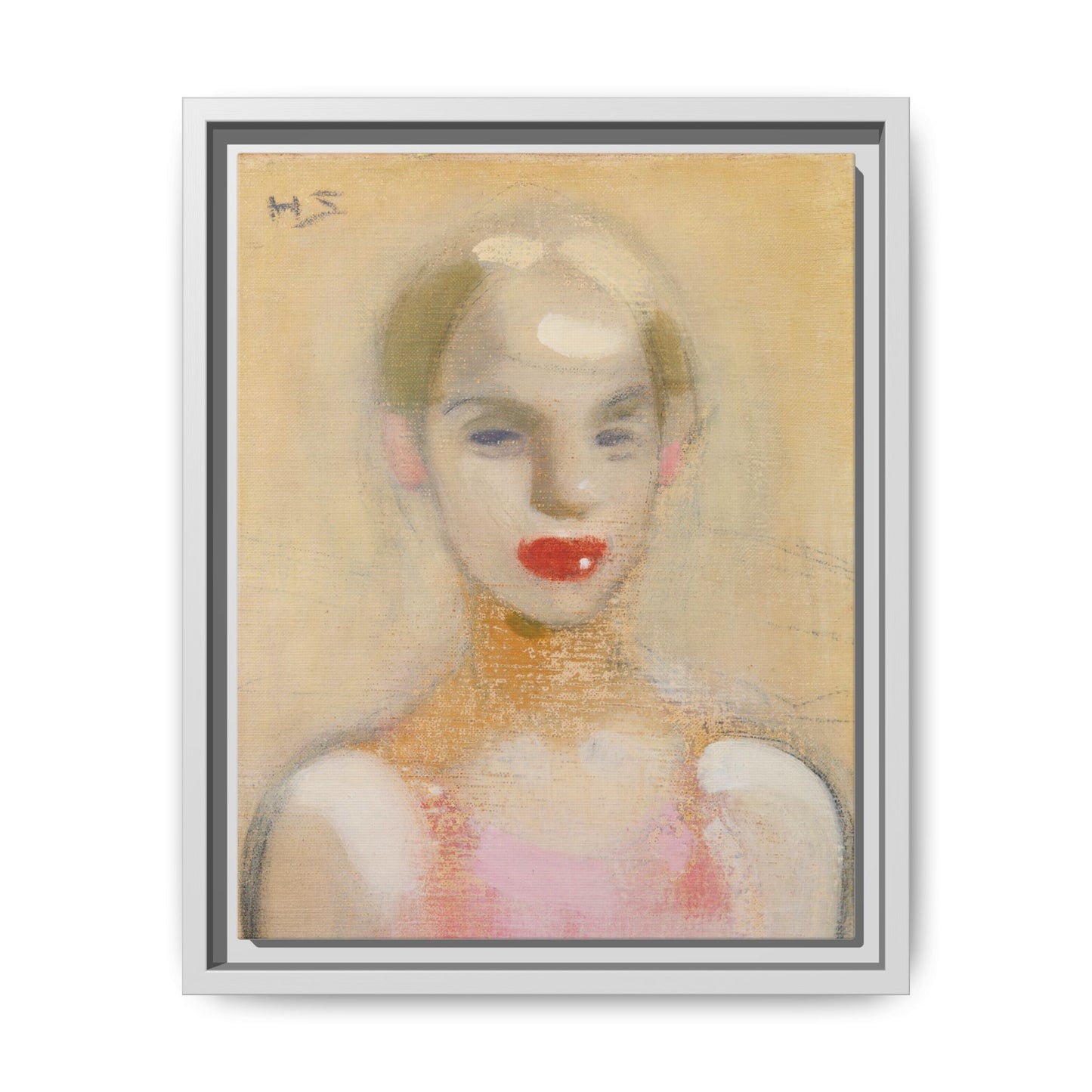 Circus Girl by Helene Schjerfbeck Framed Matte Canvas Portrait Art Print