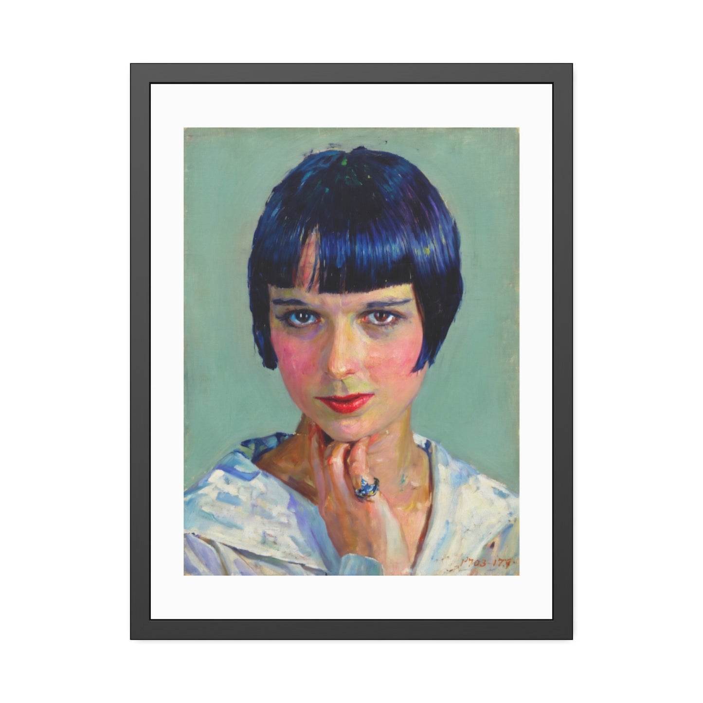 Vintage Portrait Framed Poster — 1920s Flapper Art Print