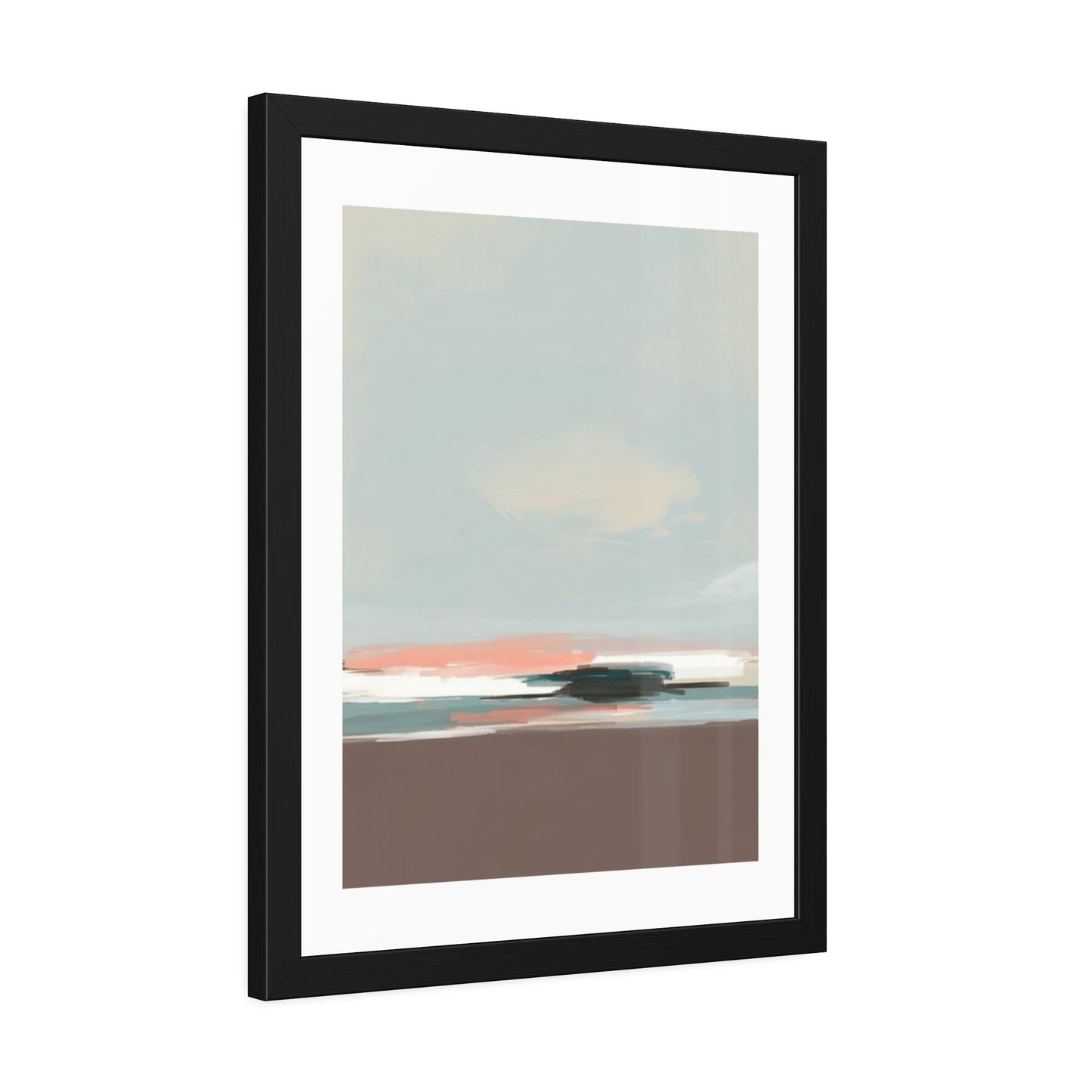 Abstract Seaside Framed Art Print — Minimal Coastal Poster