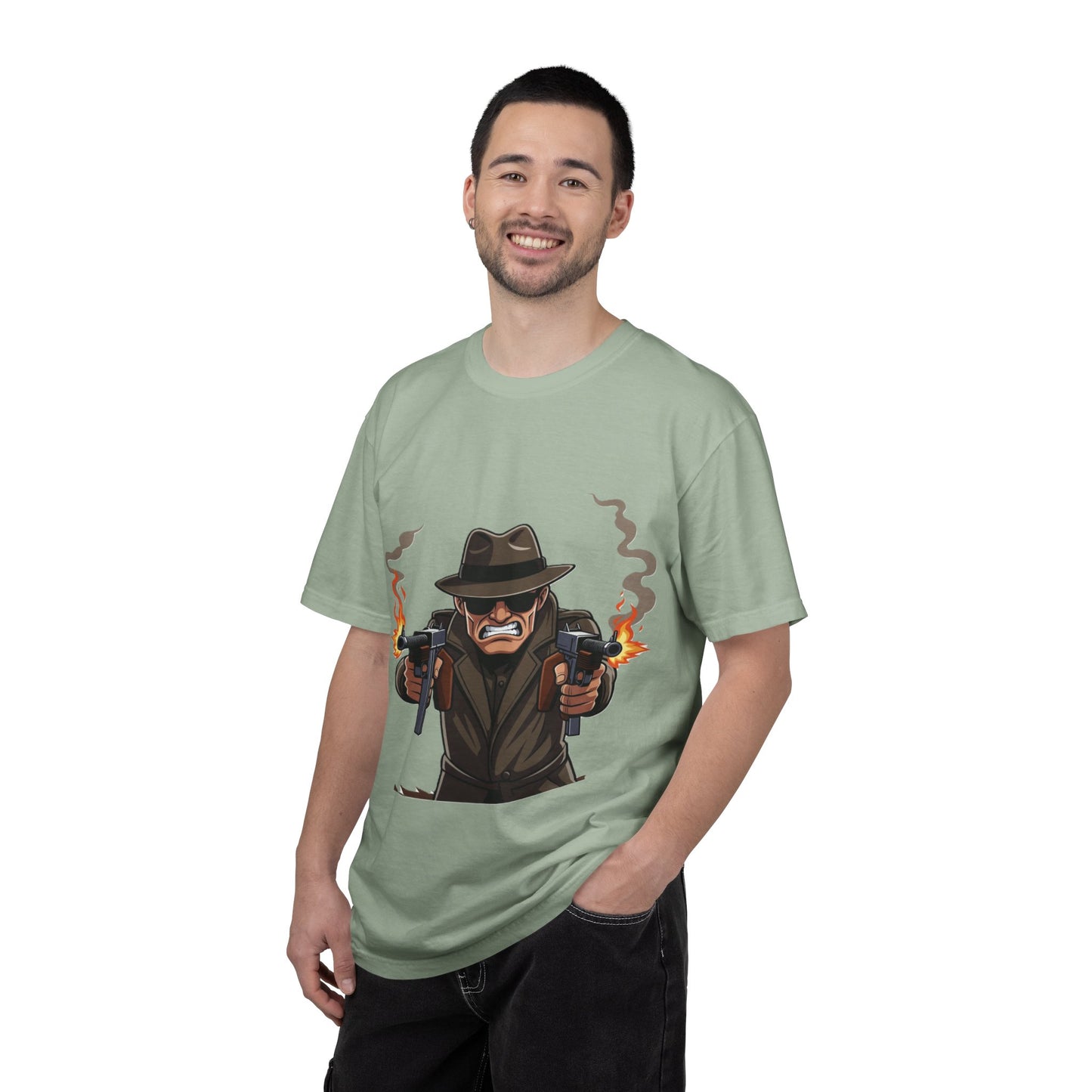 Vintage Gangster Shooter T-Shirt – Retro Mobster Graphic Tee