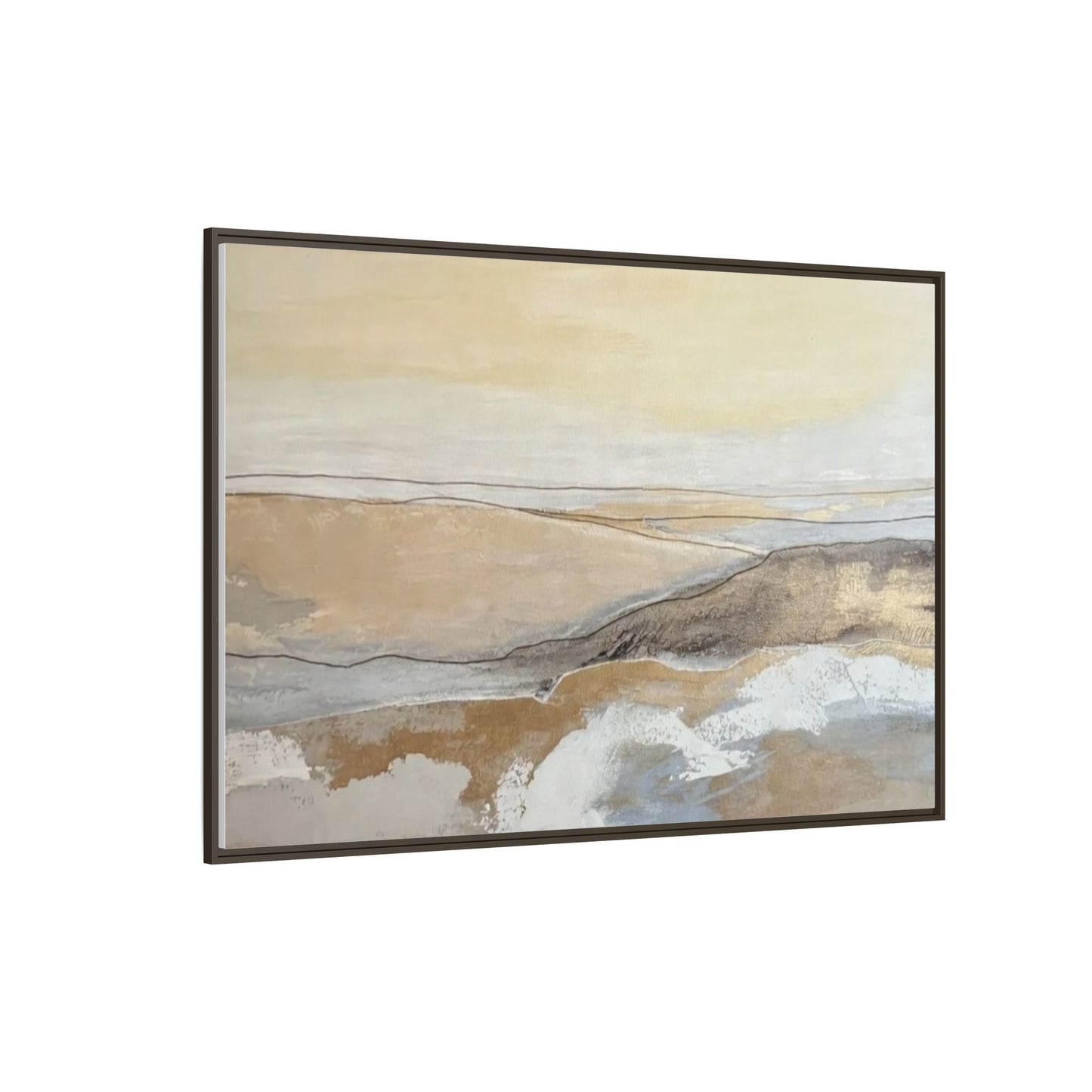 Framed Abstract Coastal Landscape Matte Canvas Wall Art