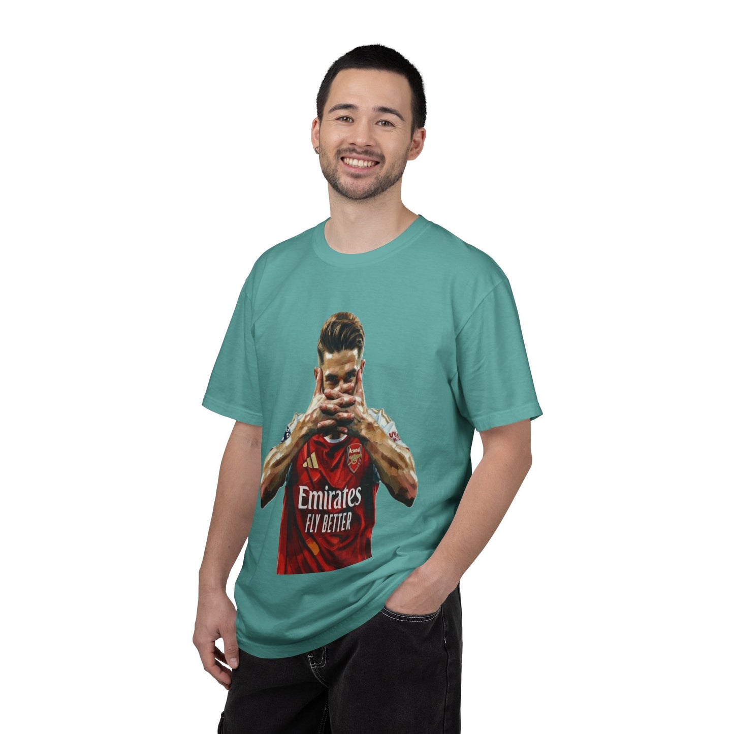 Soccer Celebration T-Shirt — Emirates 'Fly Better' Jersey Design