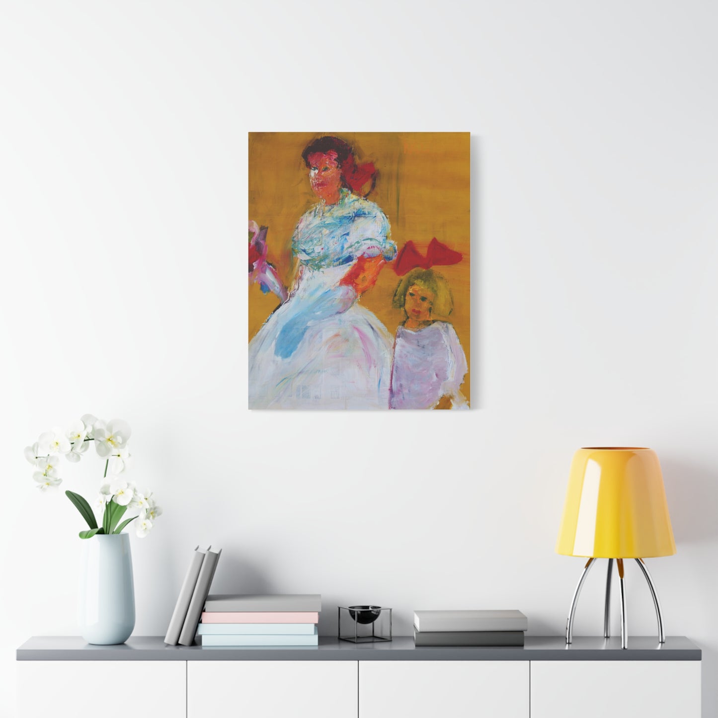 Bride and Bridesmaid by Unknown Artist Matte Canvas Wall Art Print