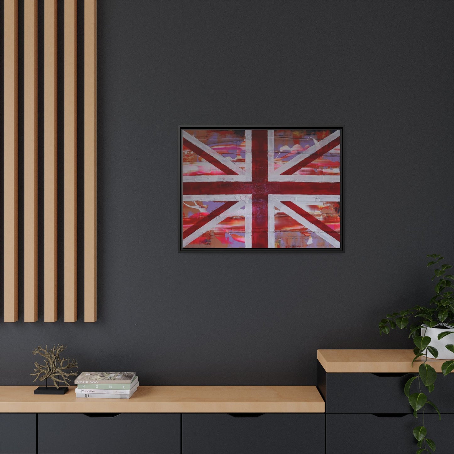 Union Jack is back! by Norman Barrett Framed Matte Canvas Print Wall Art