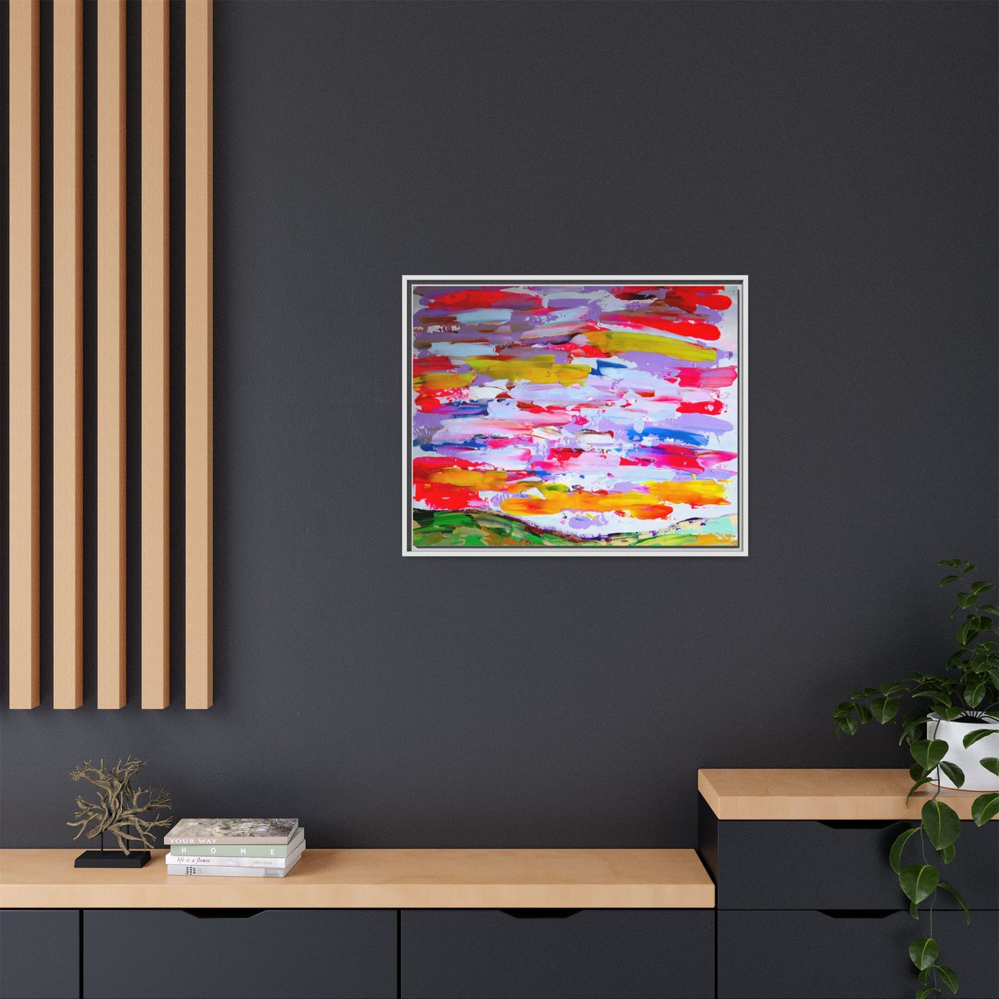 Sunny day in may by Norman Barrett Framed Matte Canvas Wall Art