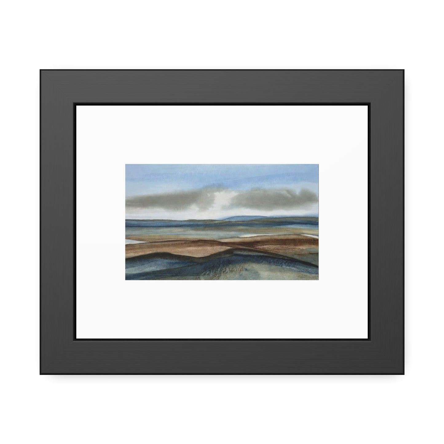 Framed Coastal Landscape Poster — Serene Seascape Wall Art Print