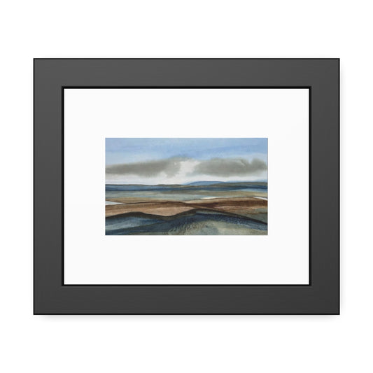 Framed Coastal Landscape Poster — Serene Seascape Wall Art Print