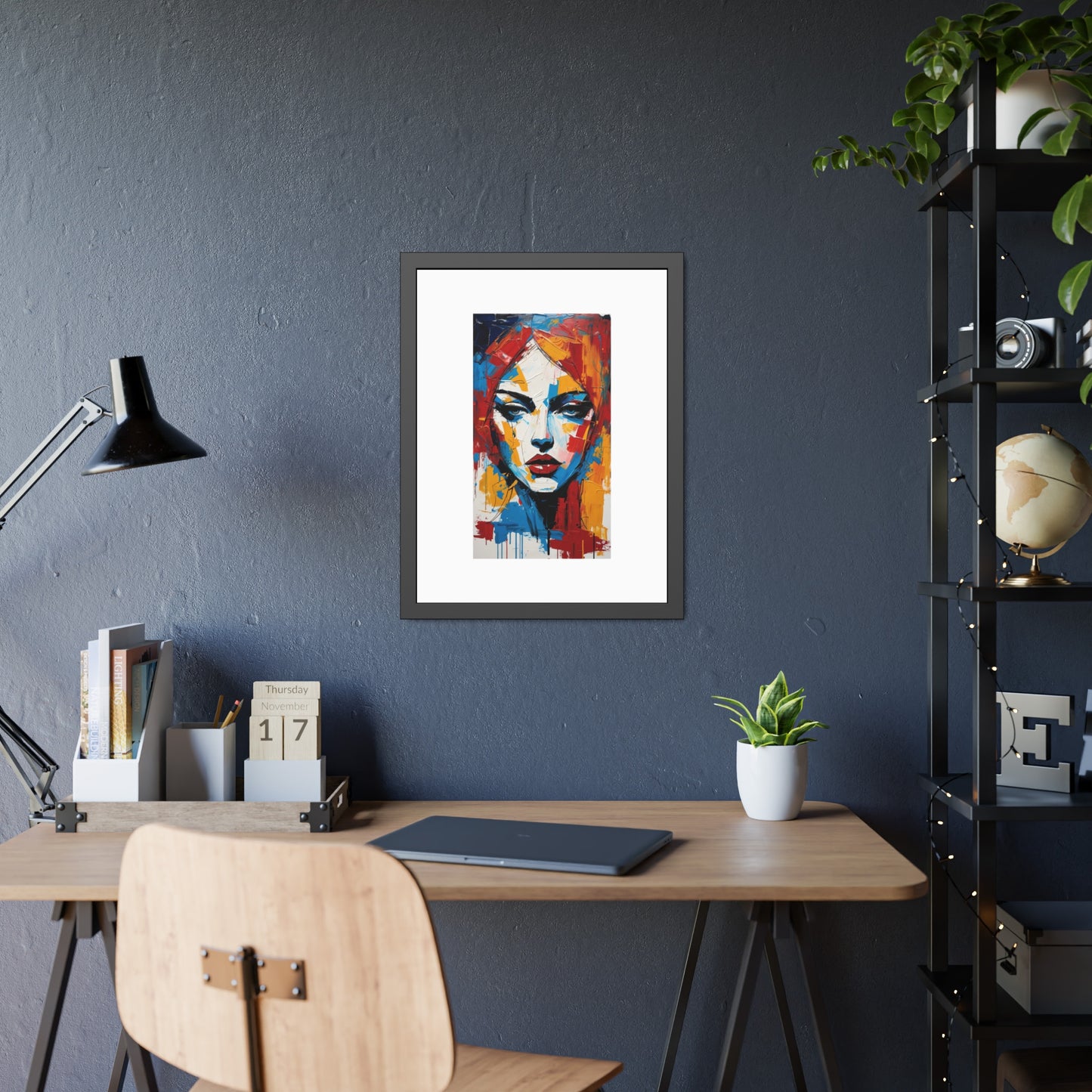Framed Abstract Portrait of a Woman Print
