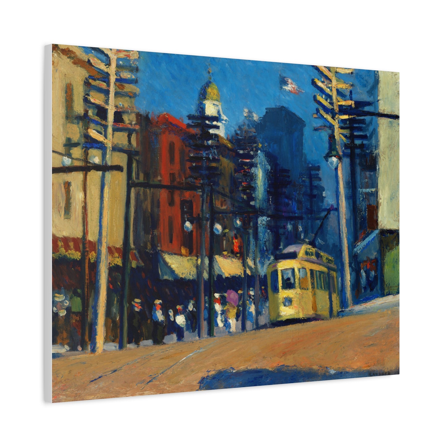 Yonkers by Edward Hopper Matte Canvas Wall Art Print