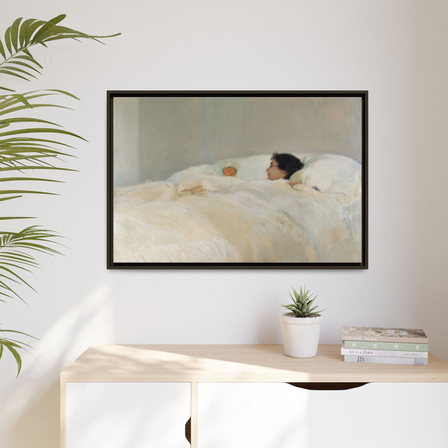 Mother by Joaquin Sorolla y Bastida Framed Matte Canvas Wall Art Print