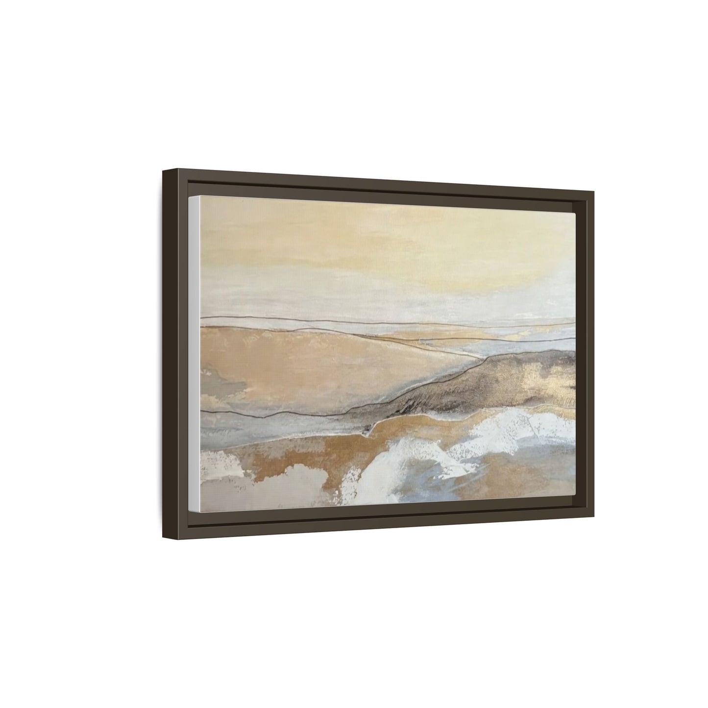 Framed Abstract Coastal Landscape Matte Canvas Wall Art
