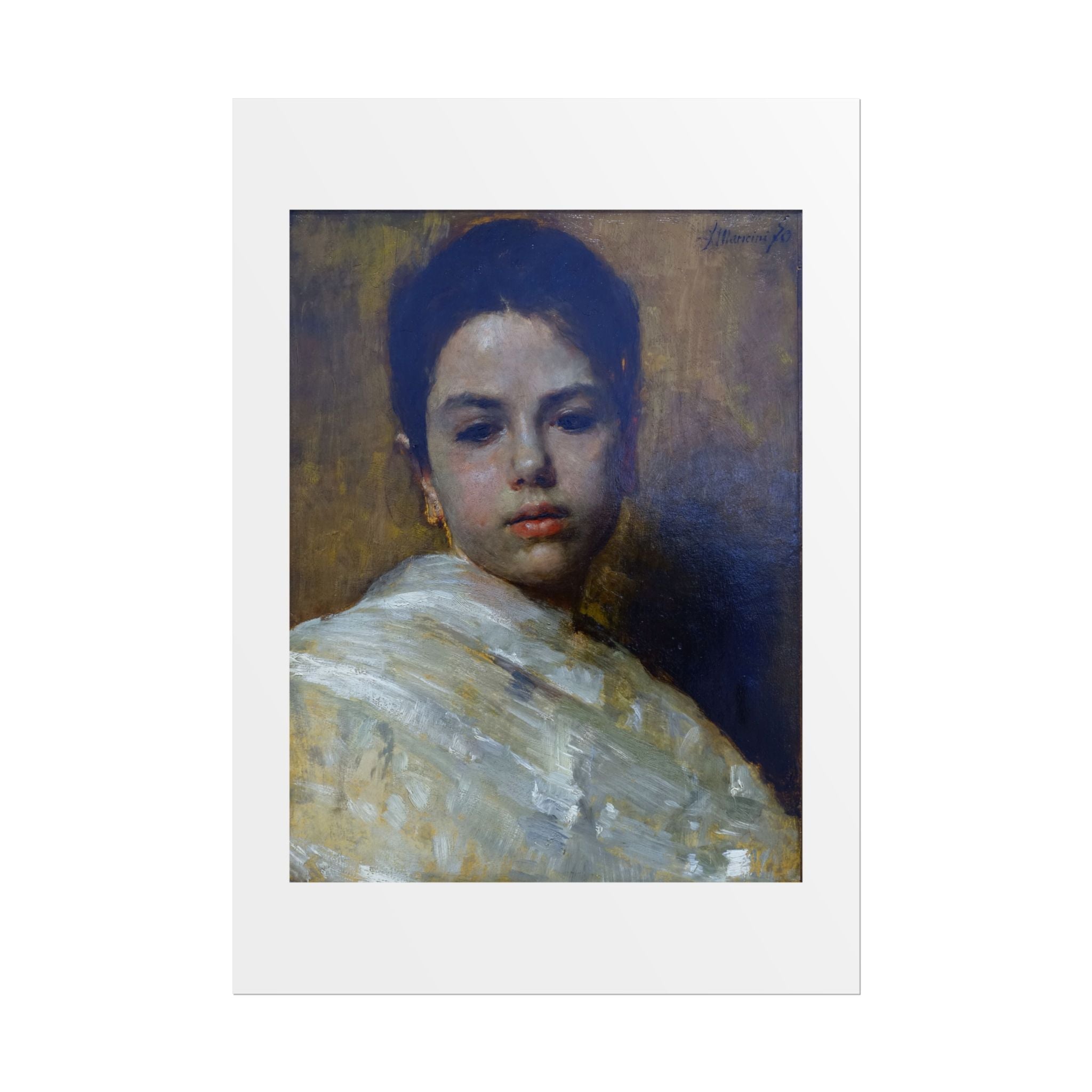 Carminella by Antonio Mancini Wall Art Print