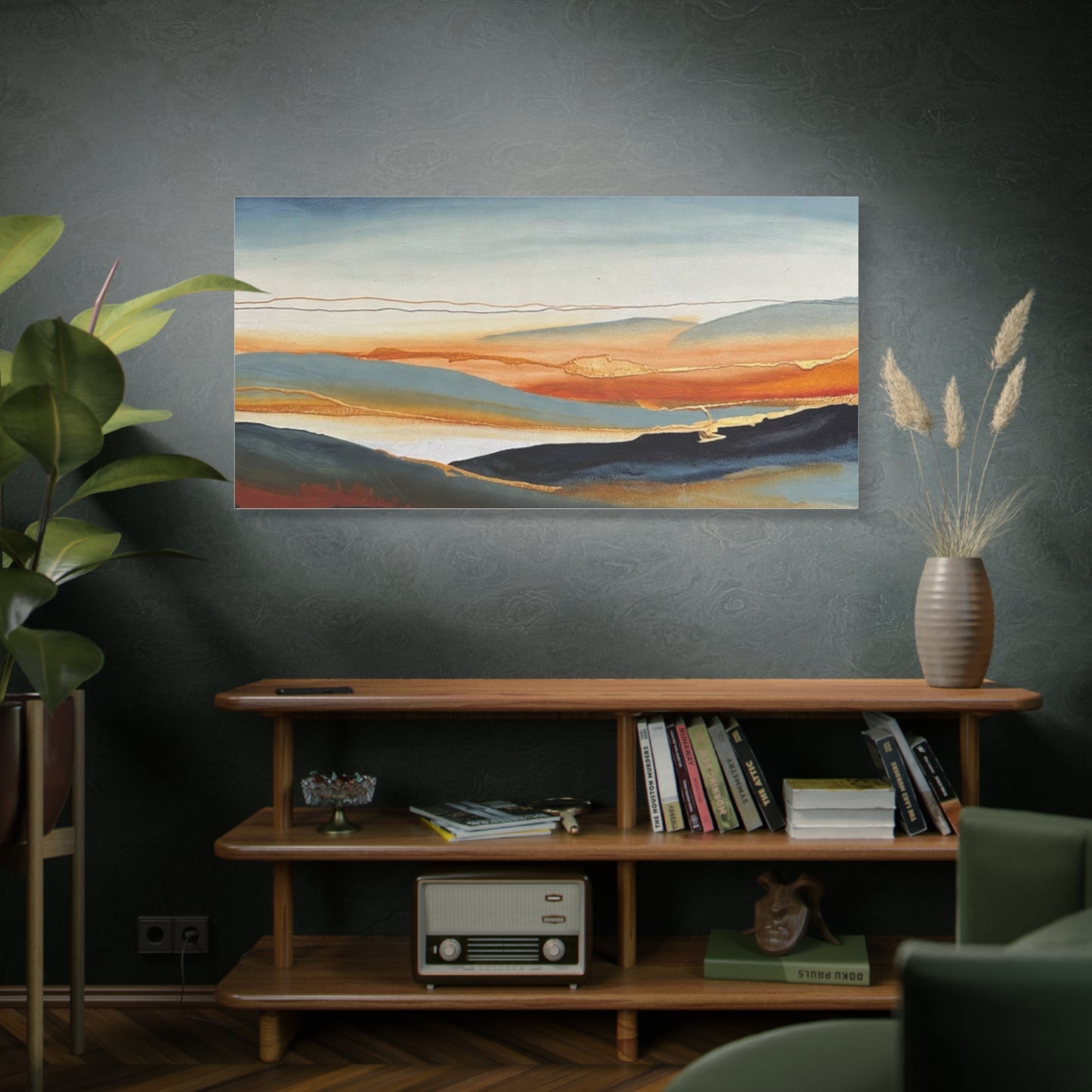 Abstract Coastal Sunset Canvas Print — Matte Stretched Wall Art