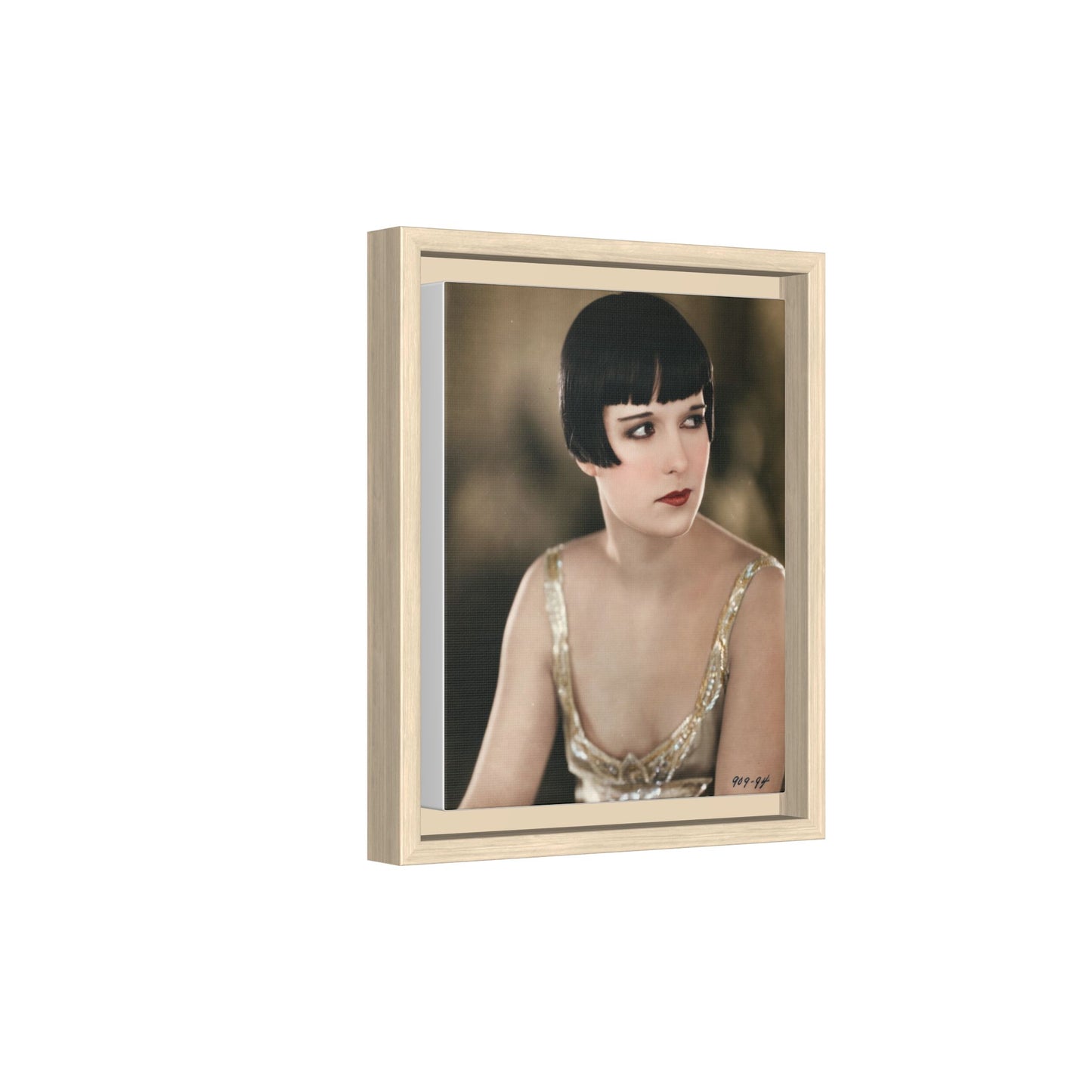 Vintage Louise Brooks Portrait Matte Canvas Framed Wall Art