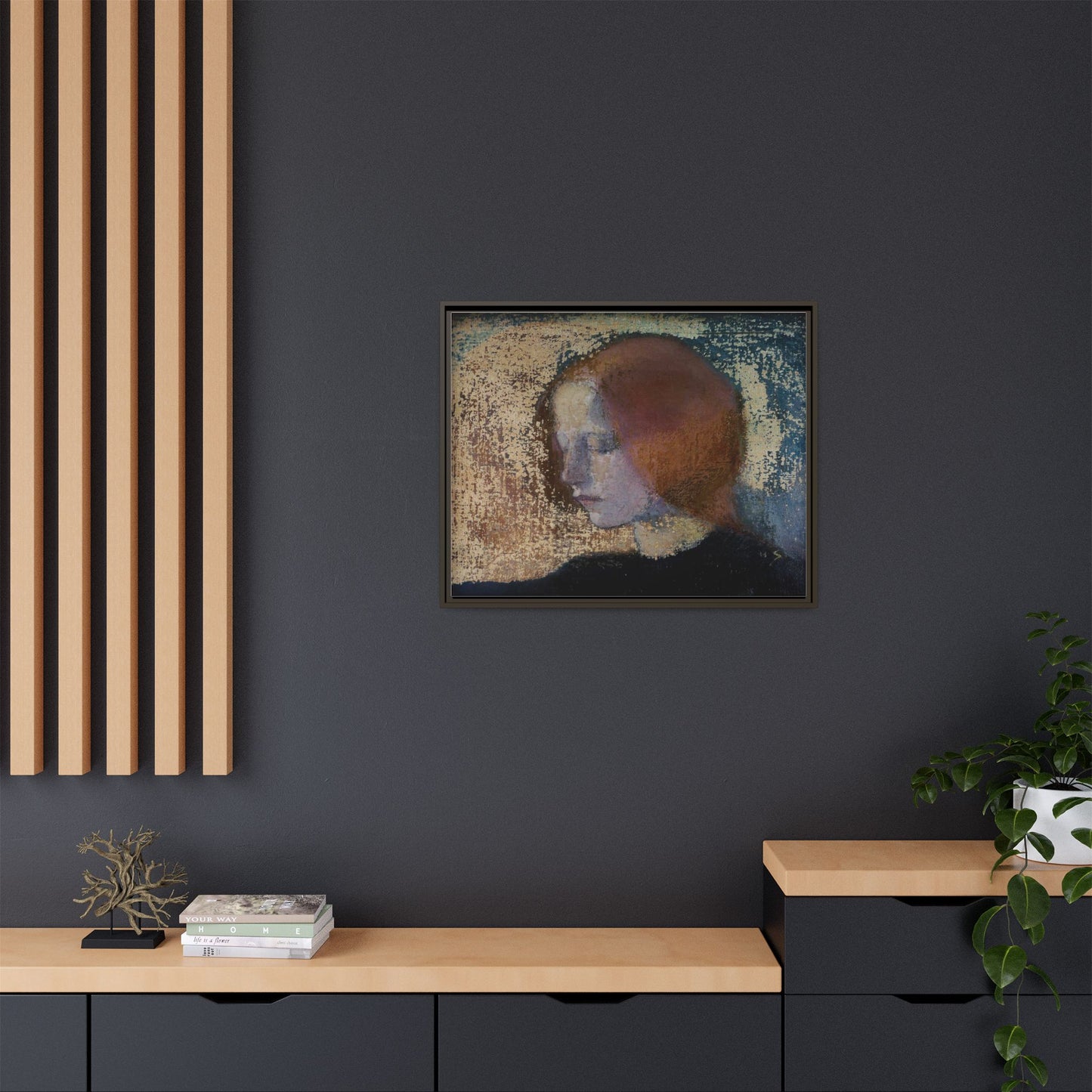 Fragment by Helena Schjerfbeck Framed Matte Canvas Art Print