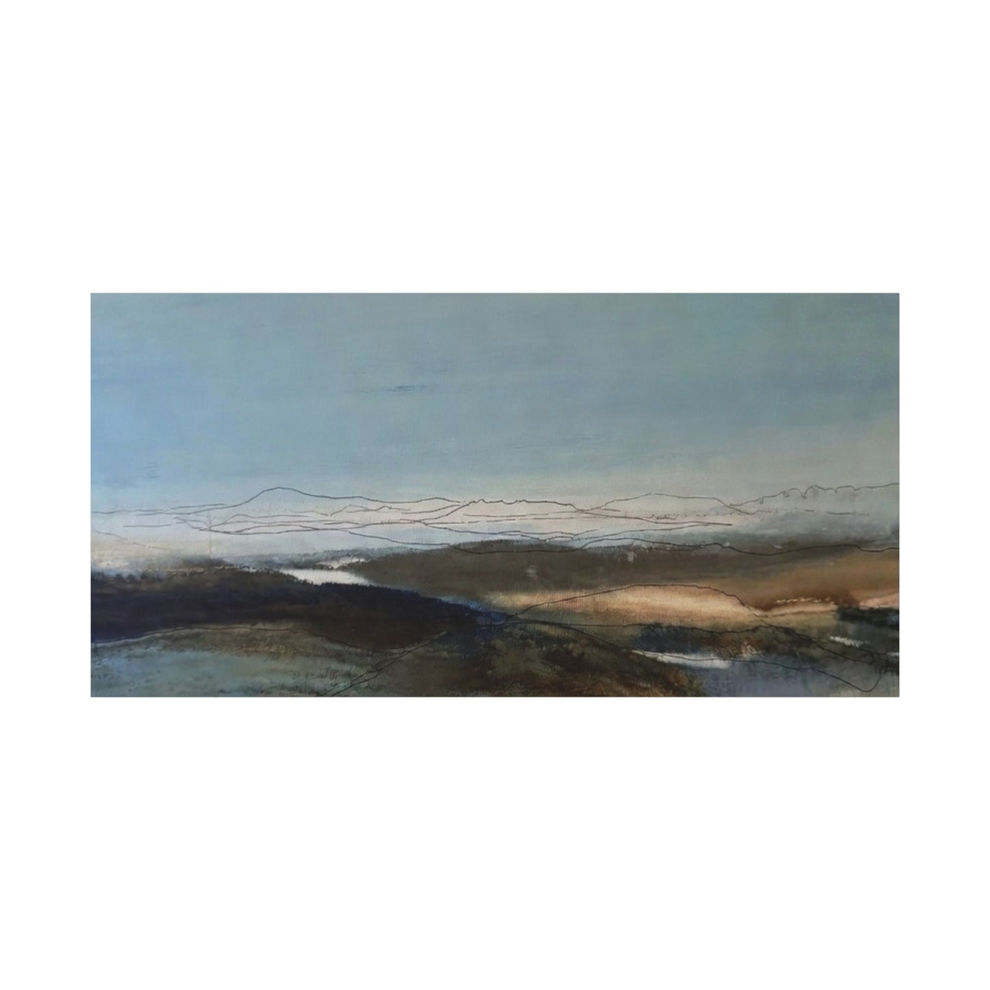 Blue landscape Matte Canvas, Stretched, 1.25"