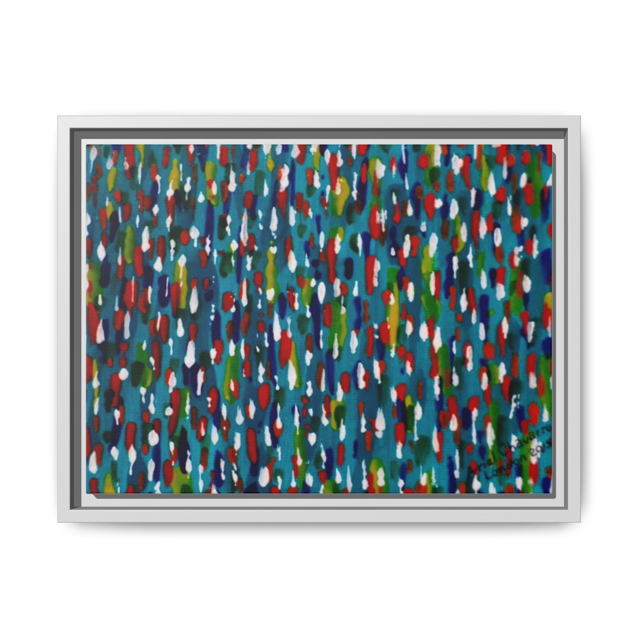Colours Of The Soul Reflecting On Water by Ariel Chavarro Avila Matte Canvas Framed Art