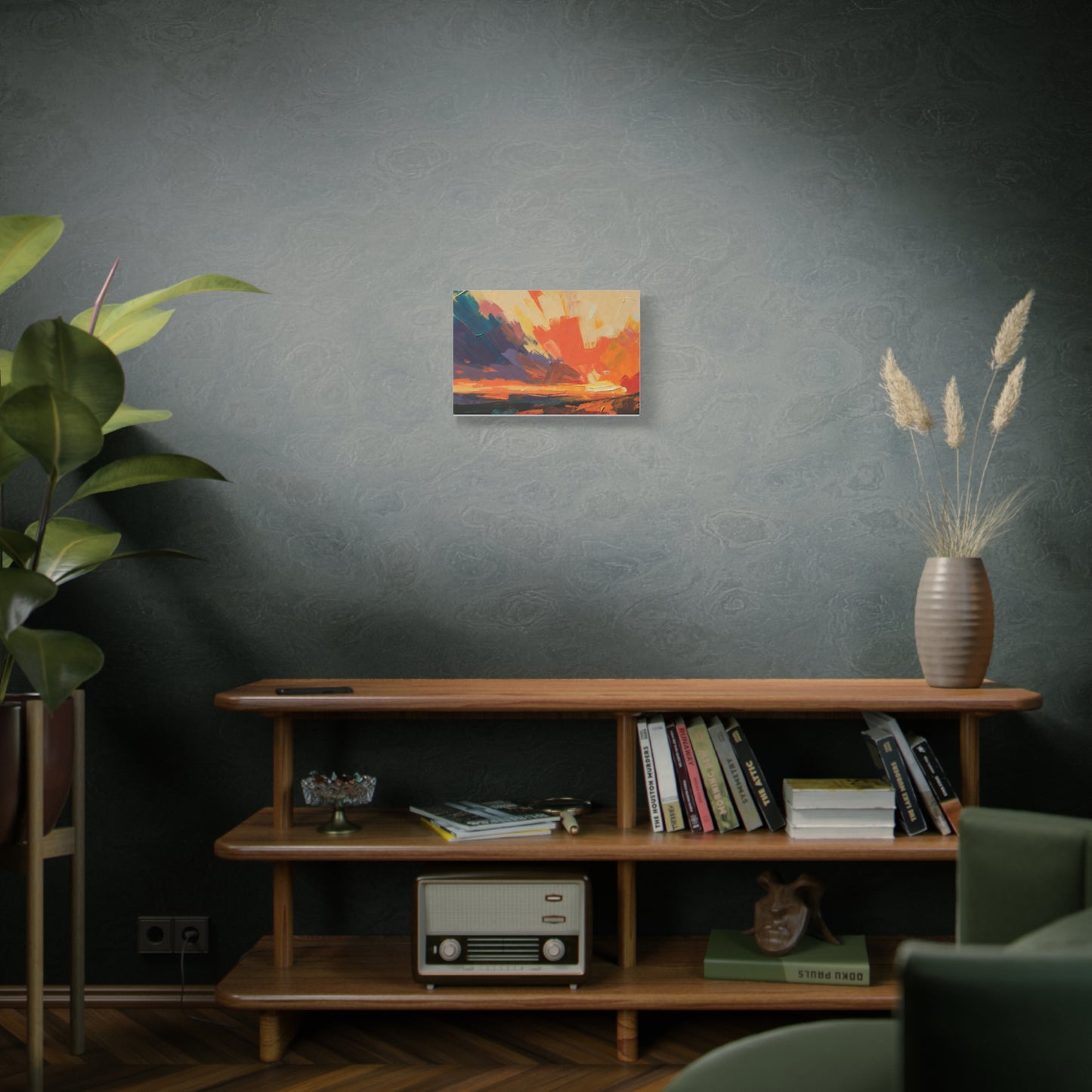Abstract Sunset Landscape Canvas Print — Matte Stretched Wall Art