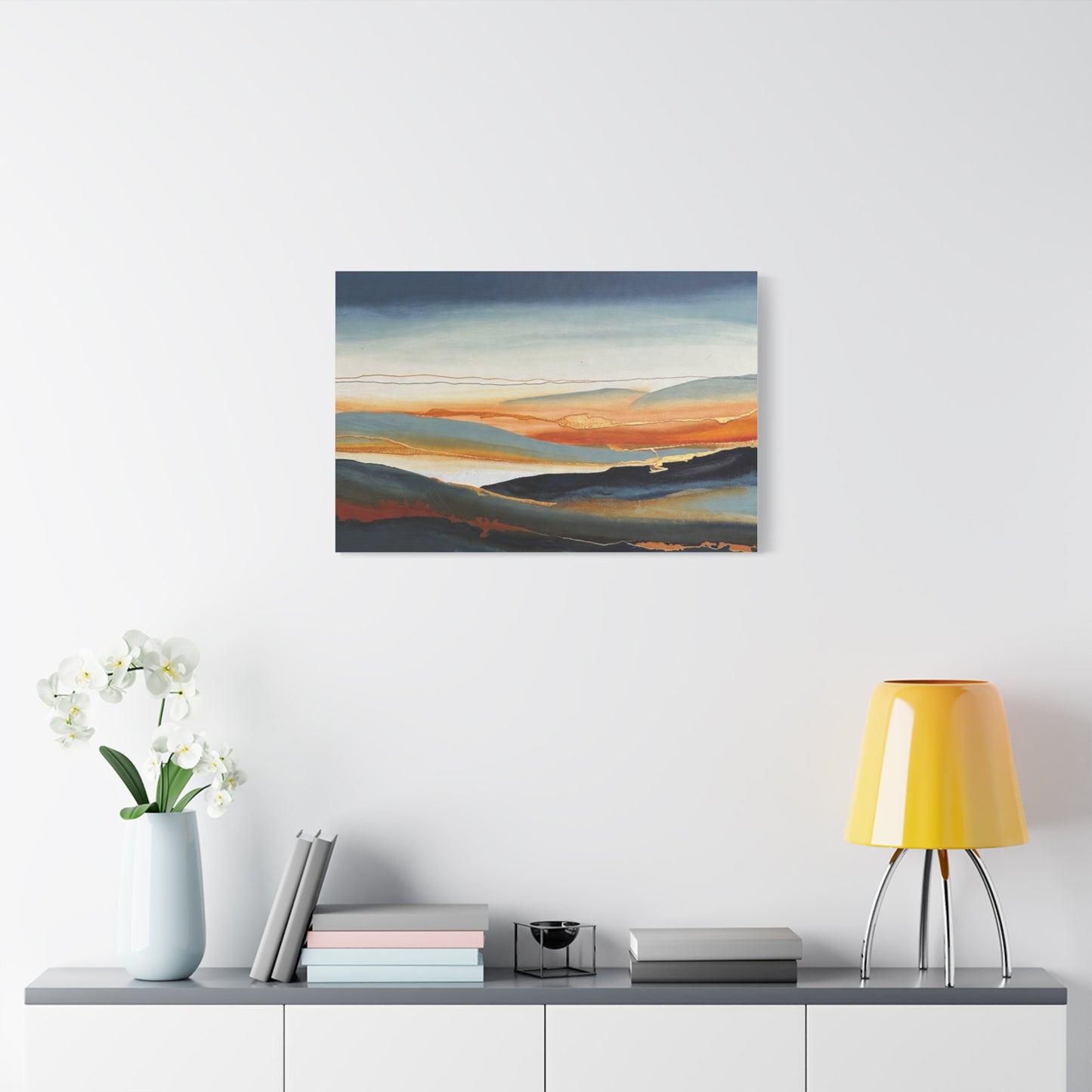 Abstract Coastal Sunset Canvas Print — Matte Stretched Wall Art
