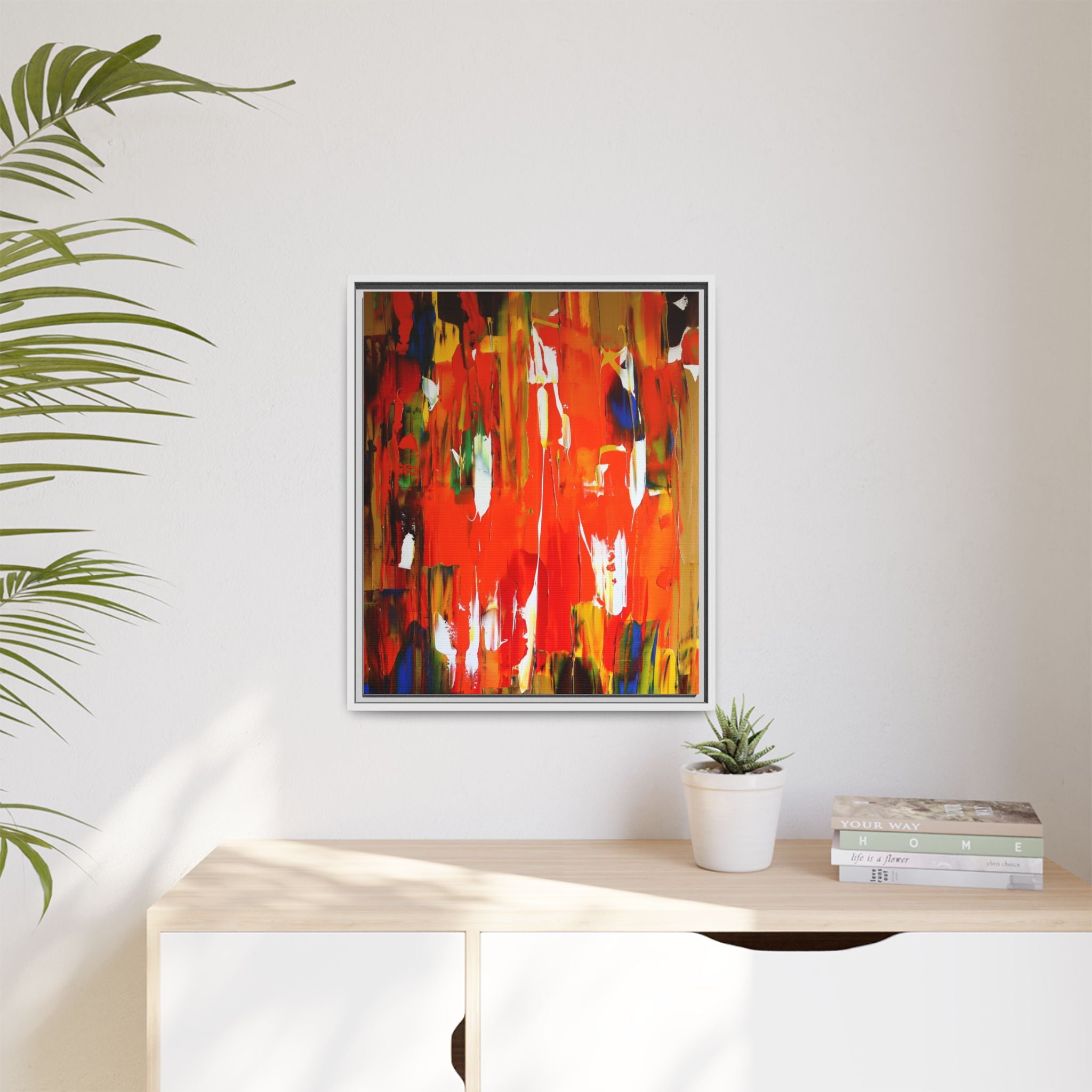 Burn baby burn by Norman Barrett Framed Matte Canvas Wall Art