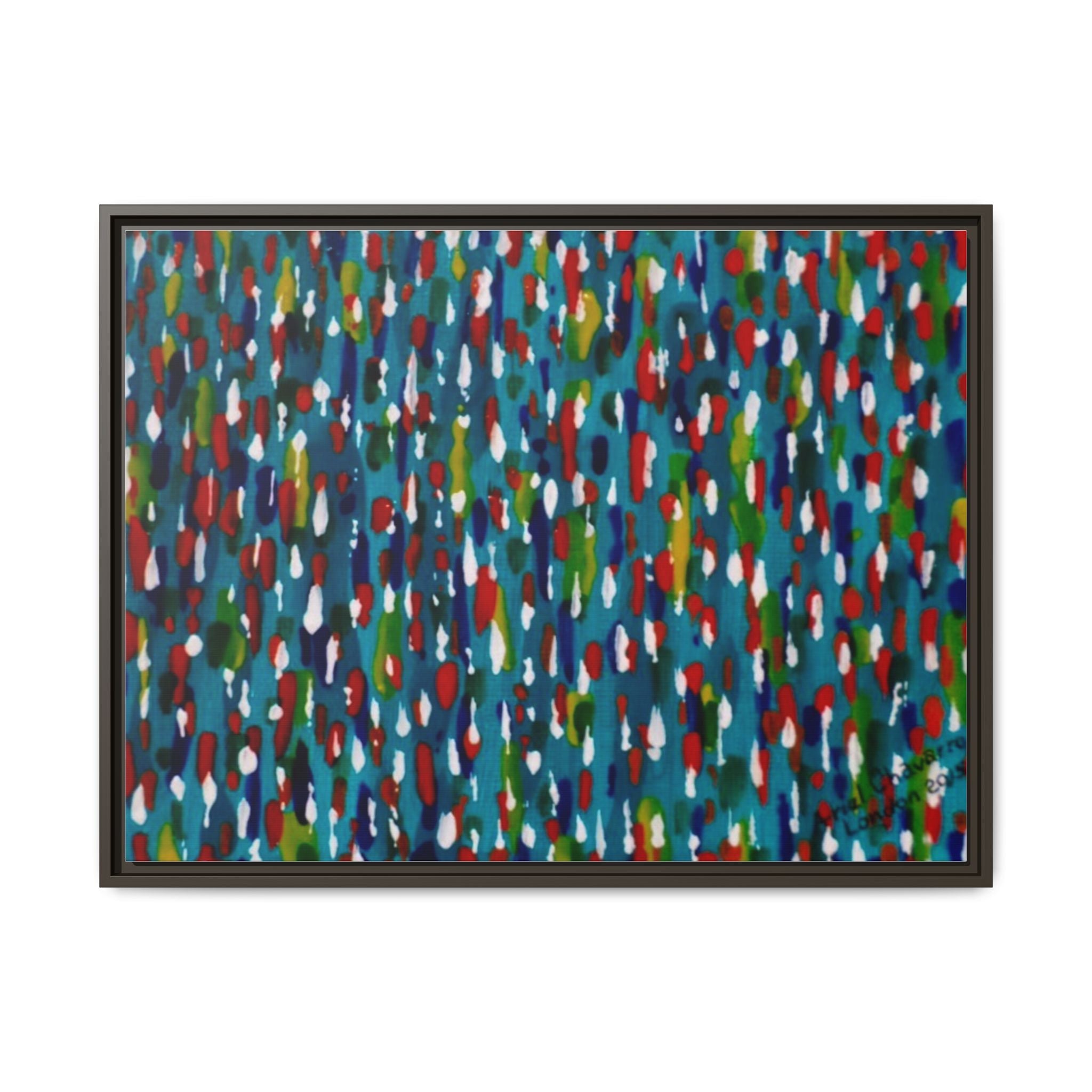 Colours Of The Soul Reflecting On Water by Ariel Chavarro Avila Matte Canvas Framed Art