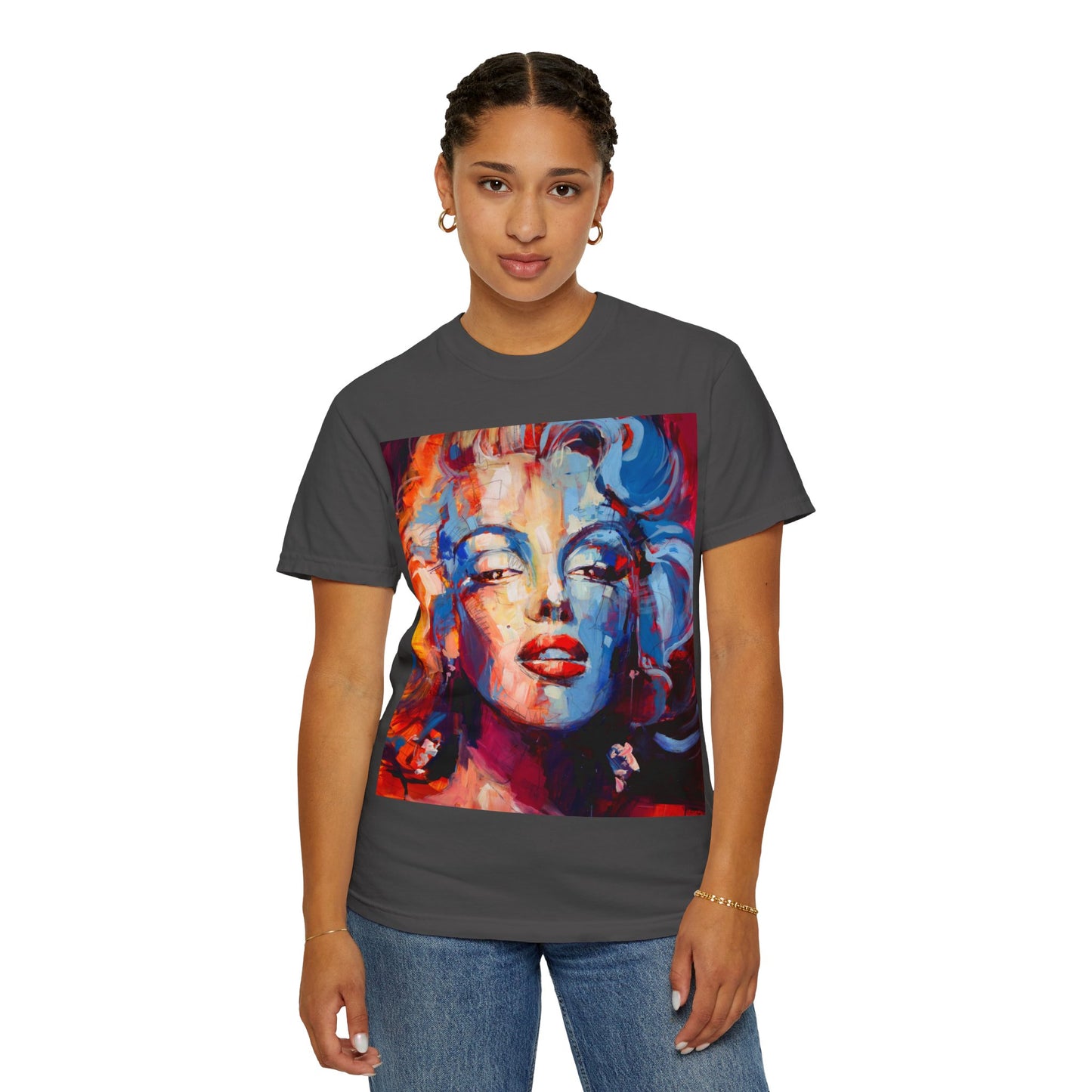 Artistic Pop Portrait T-Shirt — Colorful Marilyn-Inspired Graphic Tee