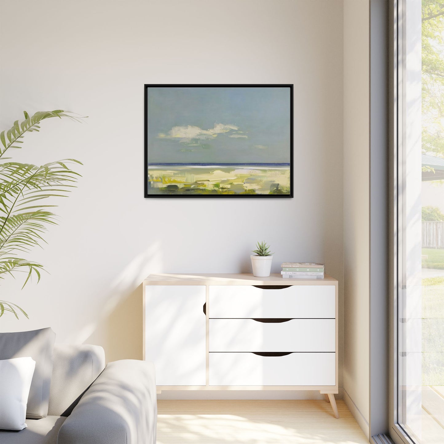 Coastal Calm Matte Canvas Framed Wall Art