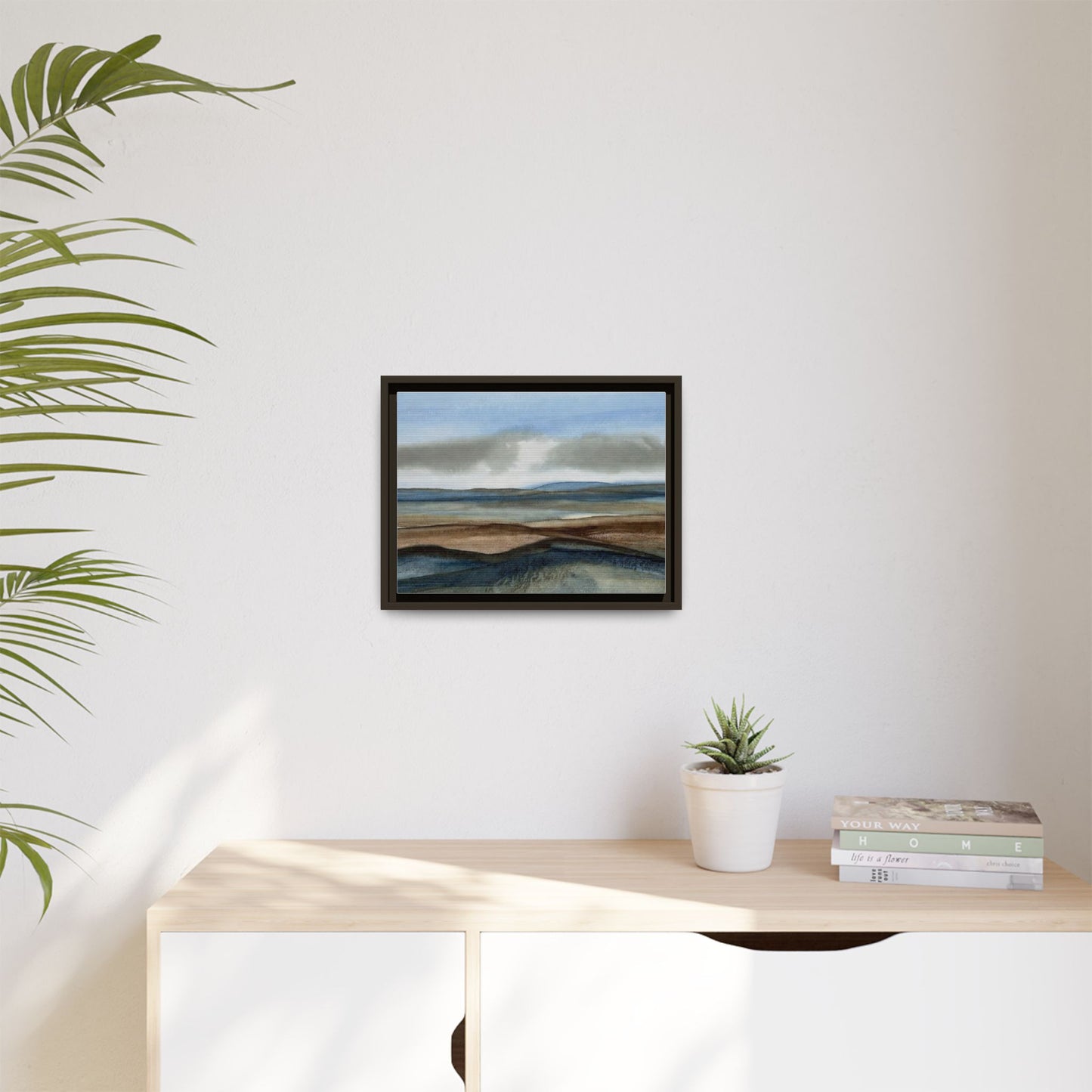 Matte Canvas Landscape, Framed (Multi-color)