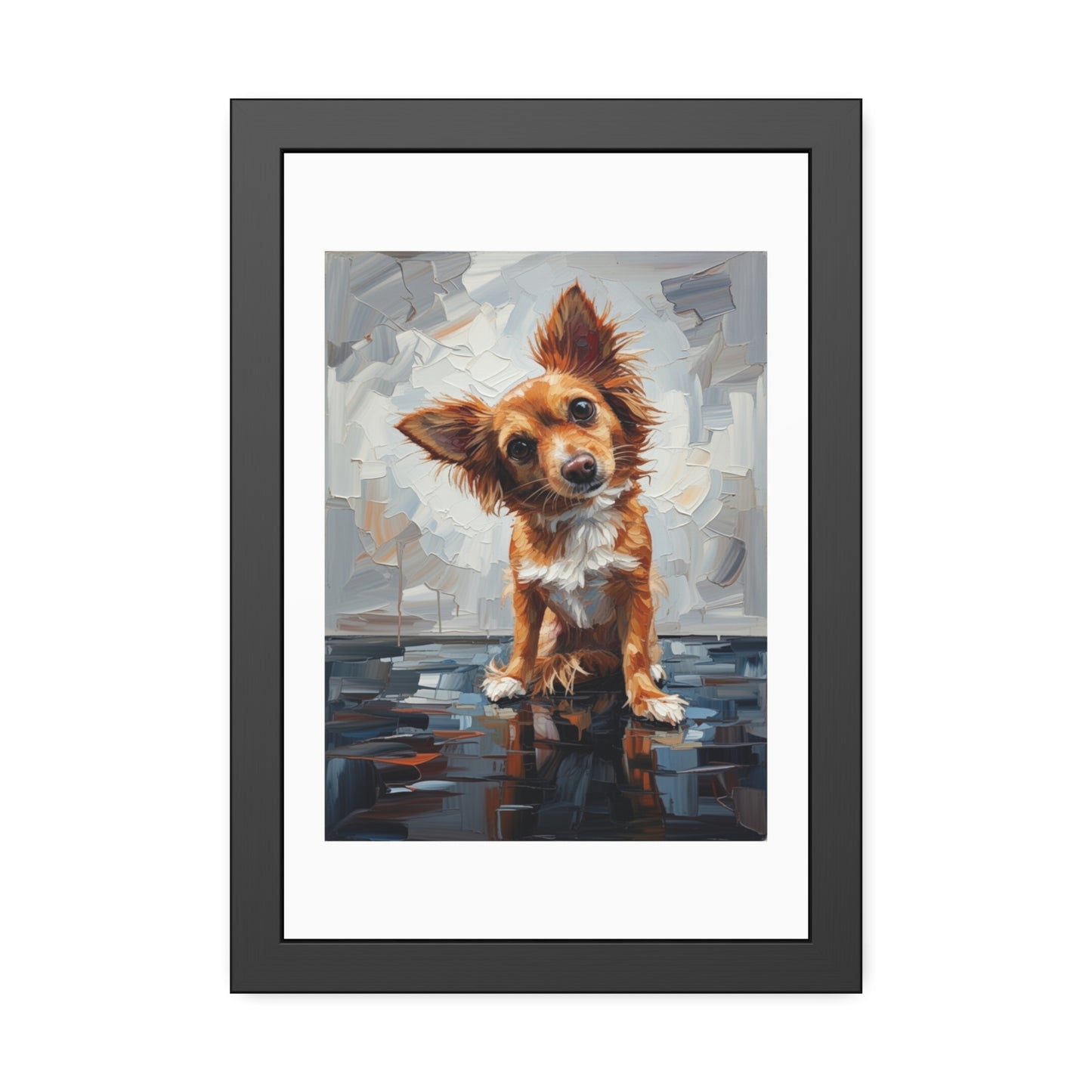 Dog Portrait Framed Poster — Cute Puppy Wall Art