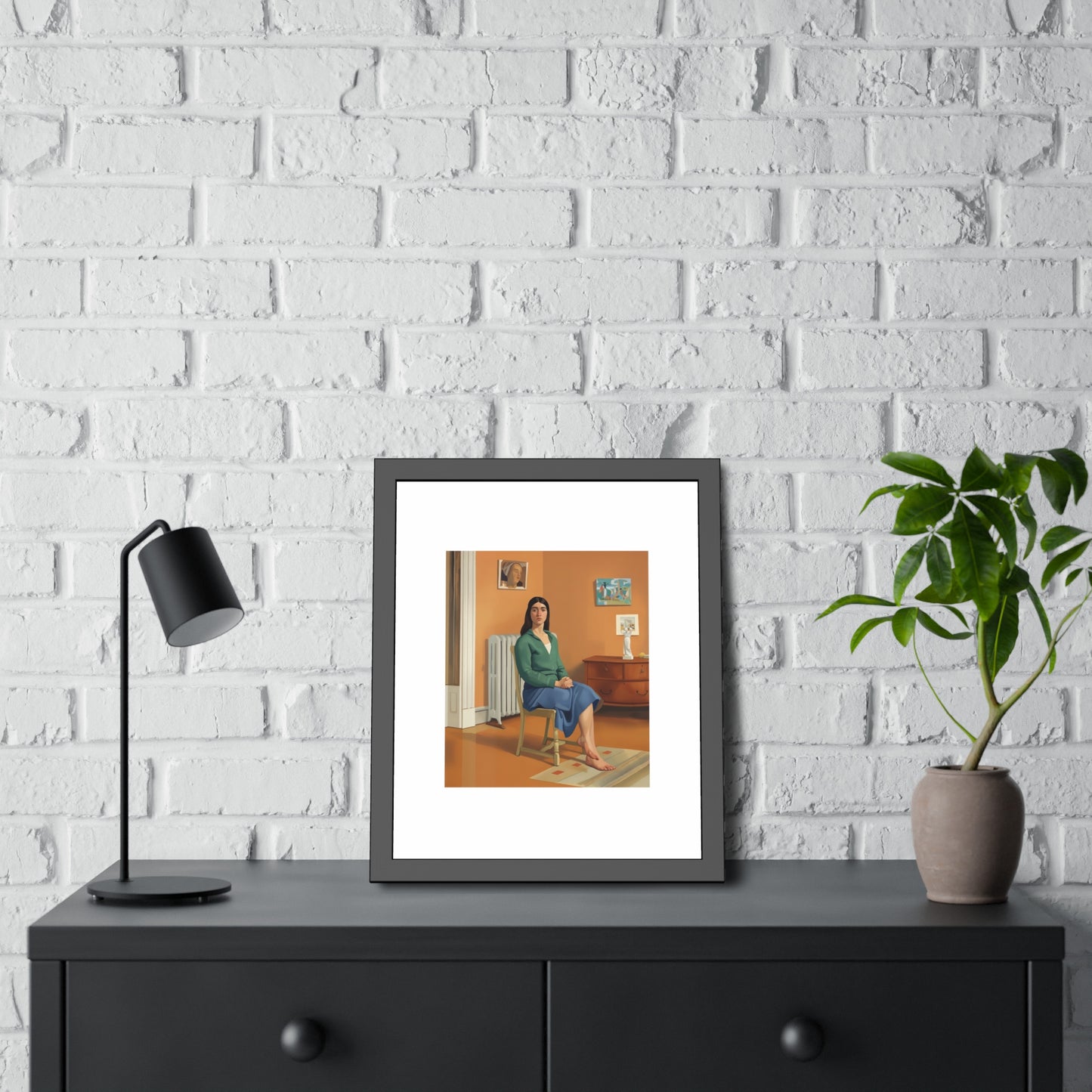 Framed Art Print — Contemporary Figurative Portrait Poster