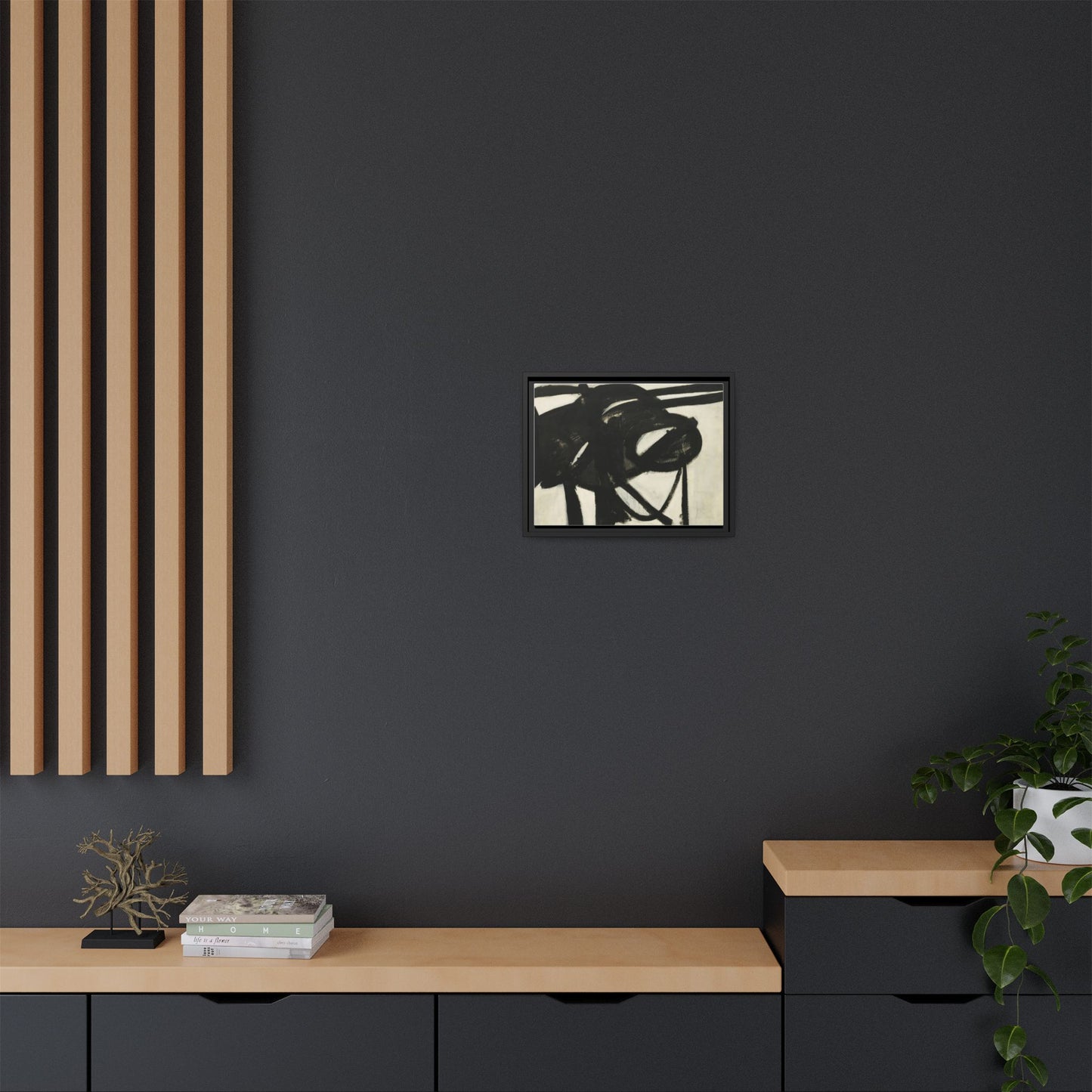 Chief by Franz Kline Abstract Matte Canvas Framed Wall Art