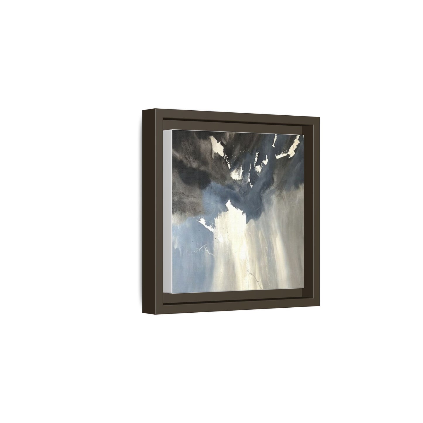 Framed Matte Canvas Art — Moody Abstract Sky Painting