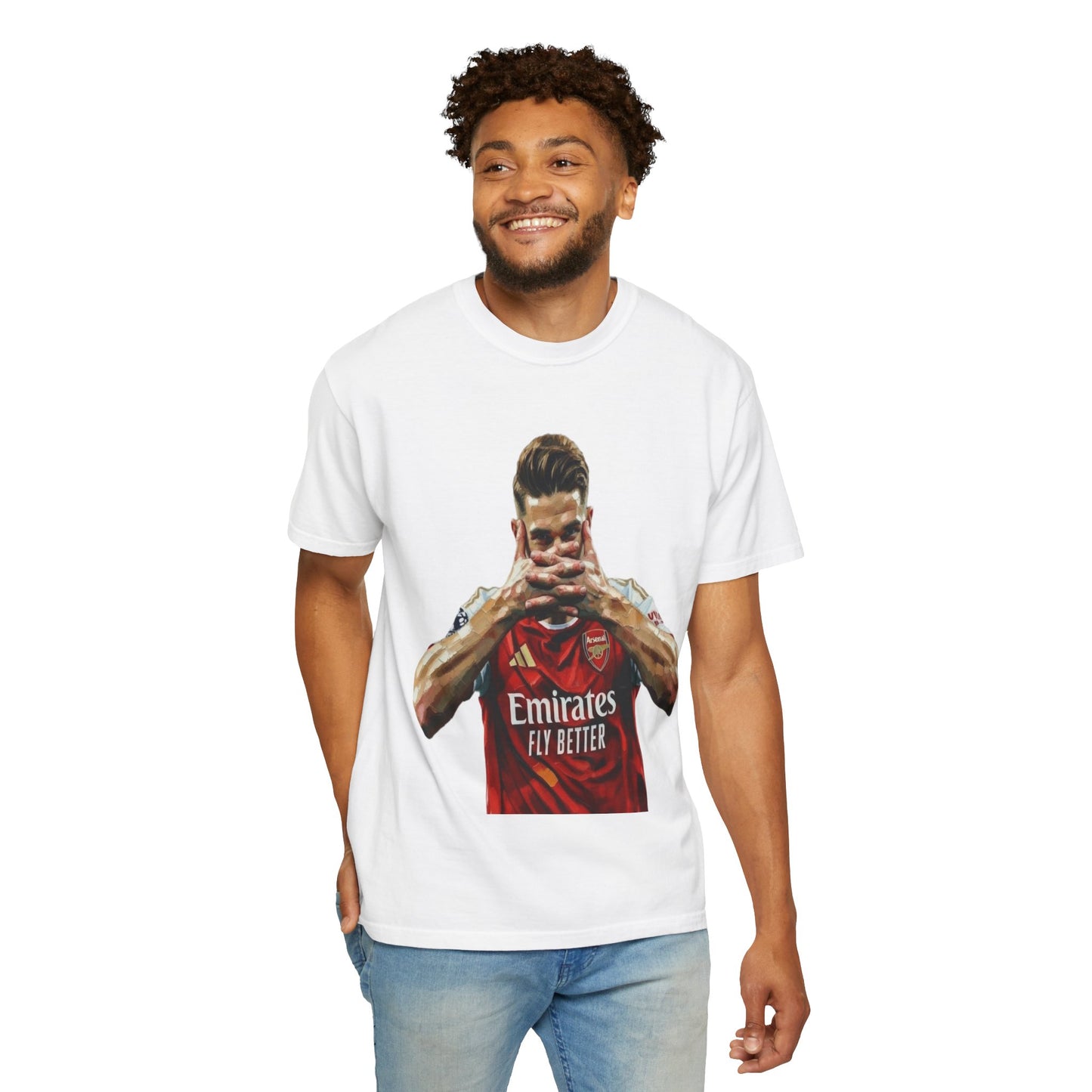 Soccer Celebration T-Shirt — Emirates 'Fly Better' Jersey Design