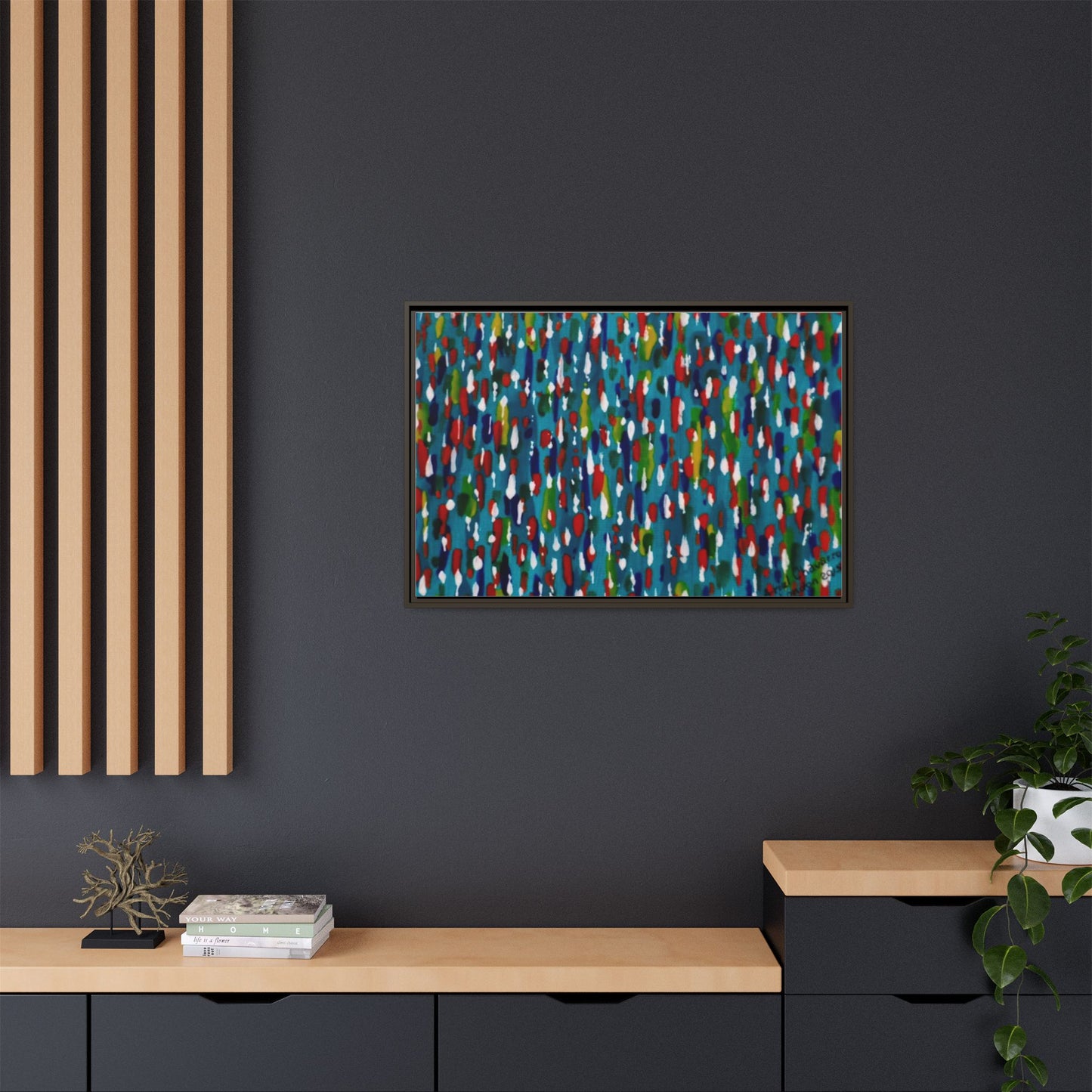 Colours Of The Soul Reflecting On Water by Ariel Chavarro Avila Matte Canvas Framed Art