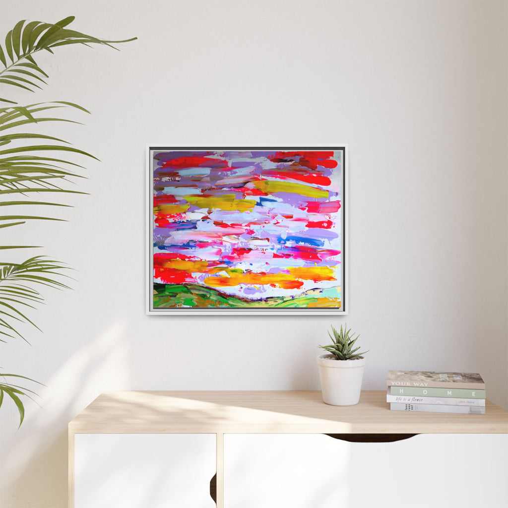 Sunny day in may by Norman Barrett Framed Matte Canvas Wall Art