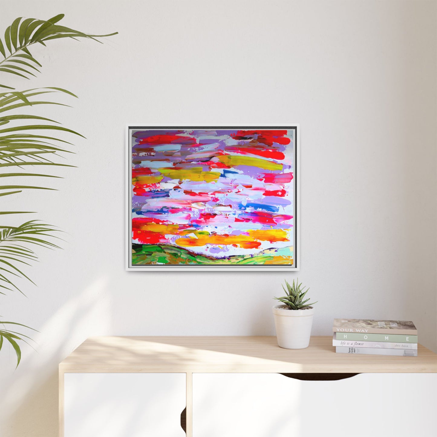 Sunny day in may by Norman Barrett Framed Matte Canvas Wall Art