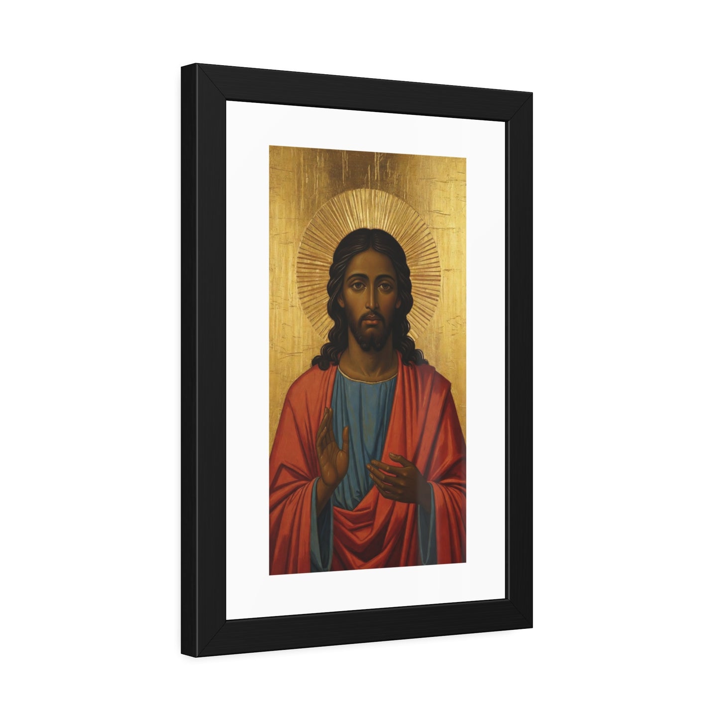 Religious Art Poster — Icon of Christ Framed Paper Print