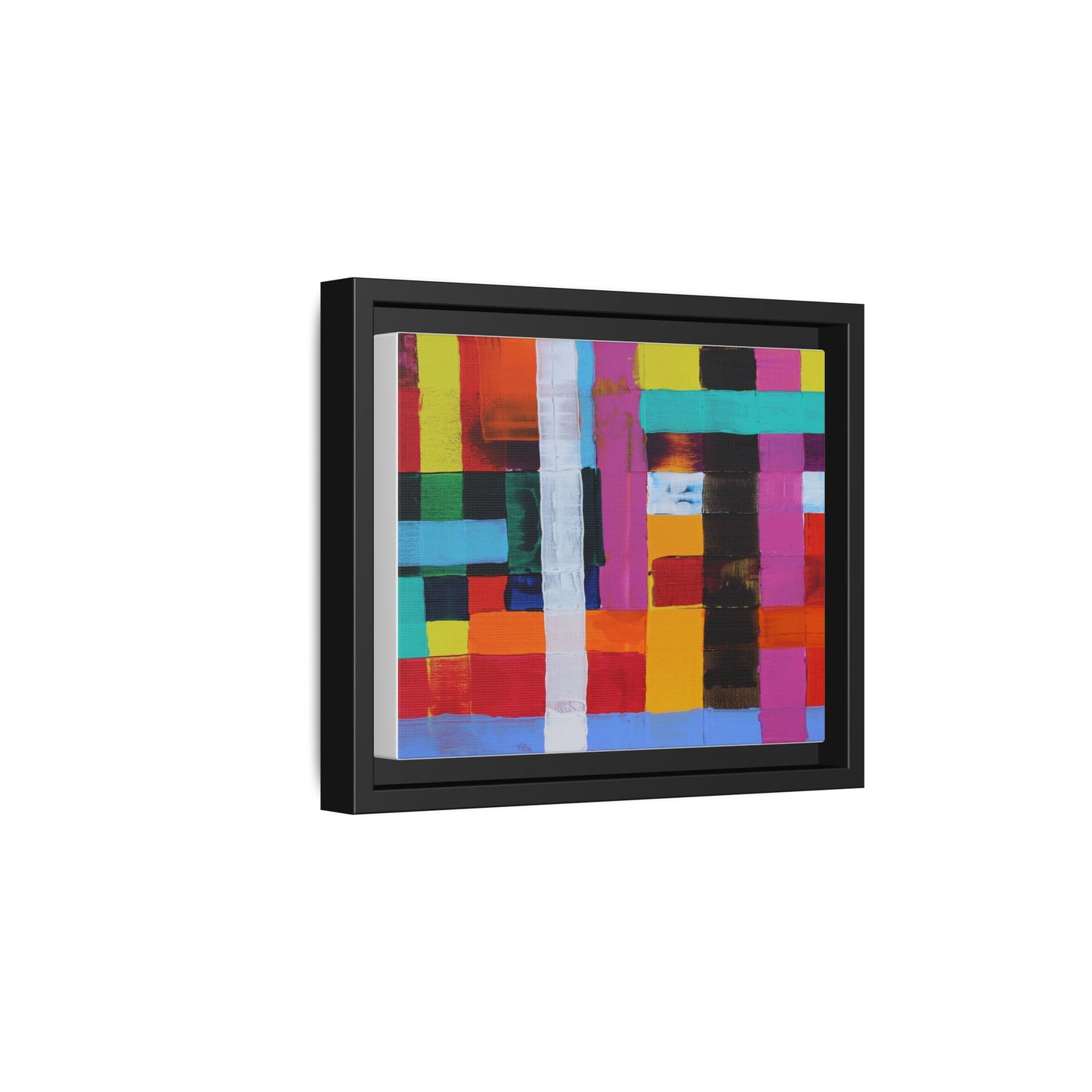 Farbfeld Malerei (Acryl) by Unknown Artist Matte Framed Canvas Wall Art Print