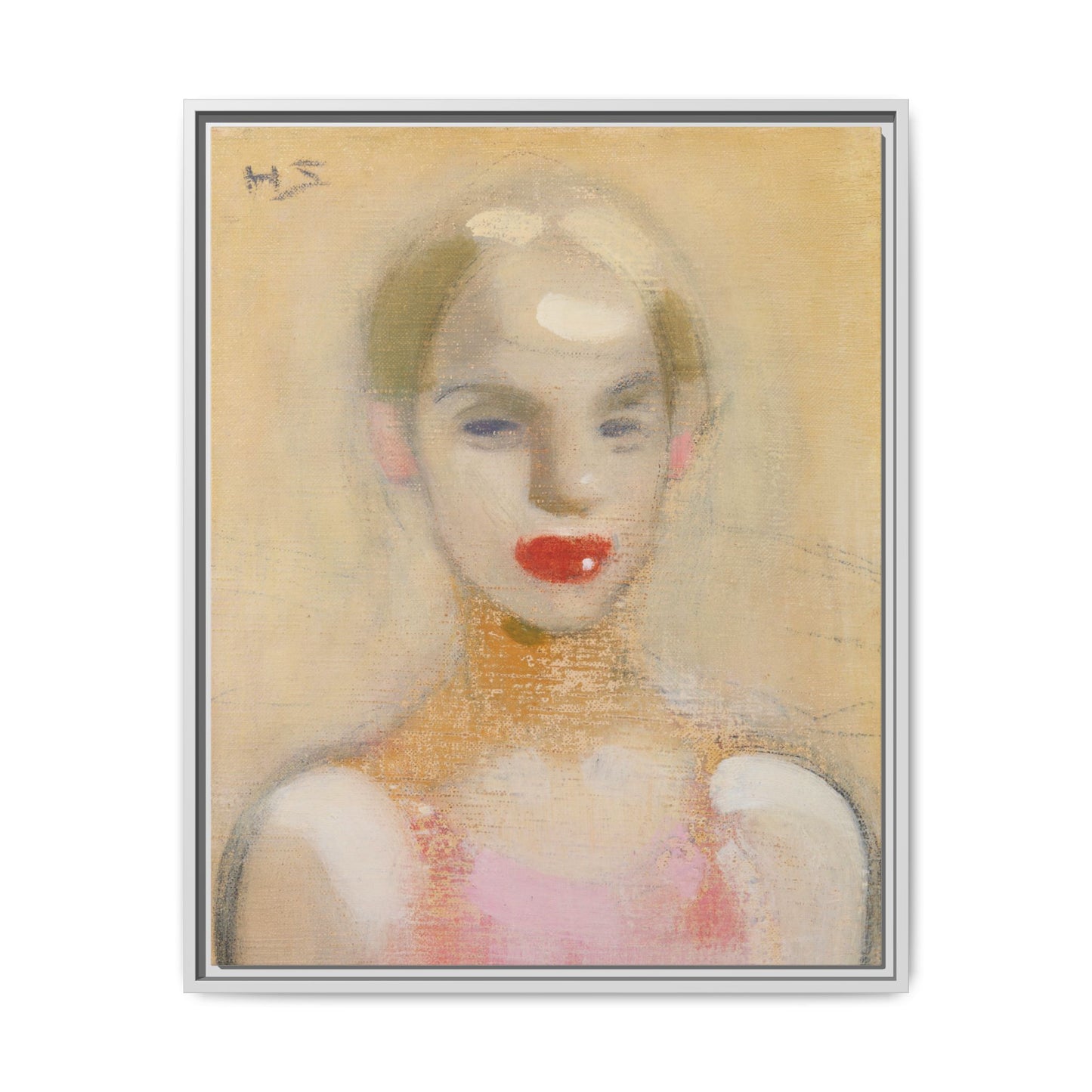 Circus Girl by Helene Schjerfbeck Framed Matte Canvas Portrait Art Print