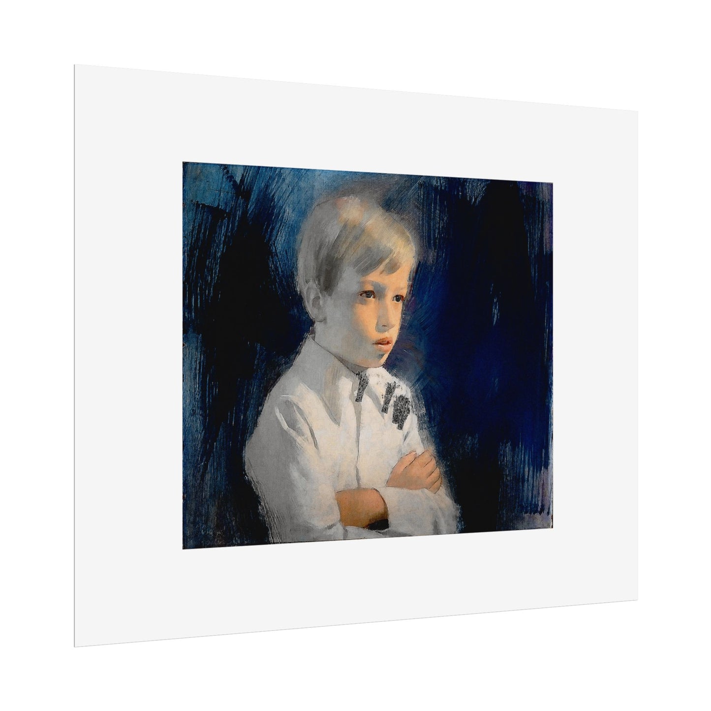 Painting of boy by Unknown Artist Wall Art Print