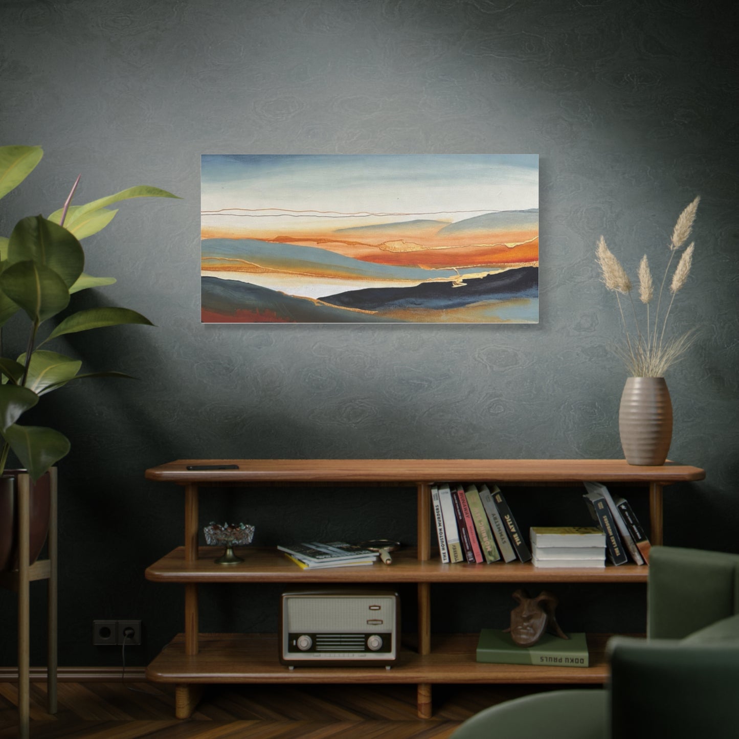 Abstract Coastal Sunset Canvas Print — Matte Stretched Wall Art