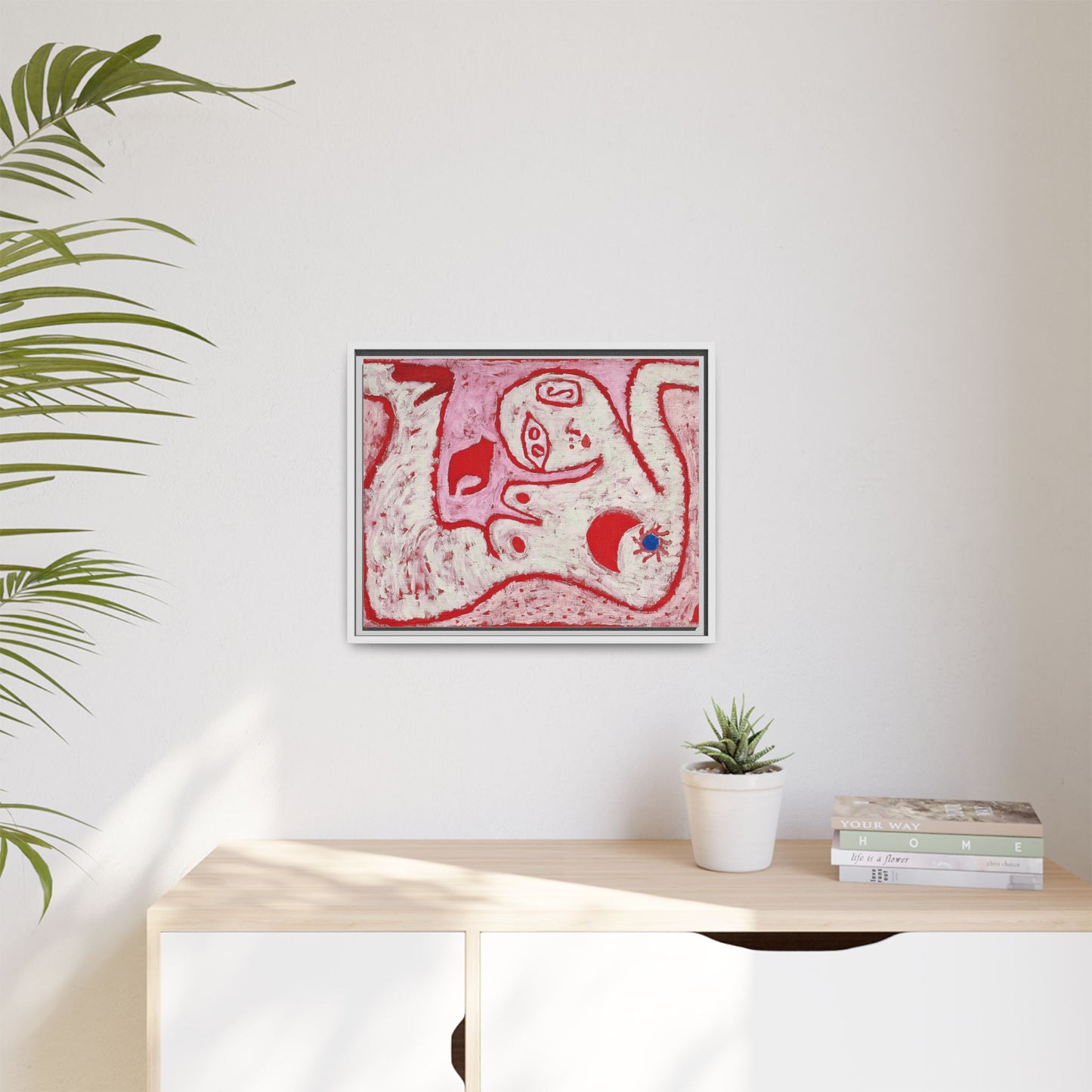 A Woman For Gods by Paul Klee Matte Canvas Framed Wall Art Decor